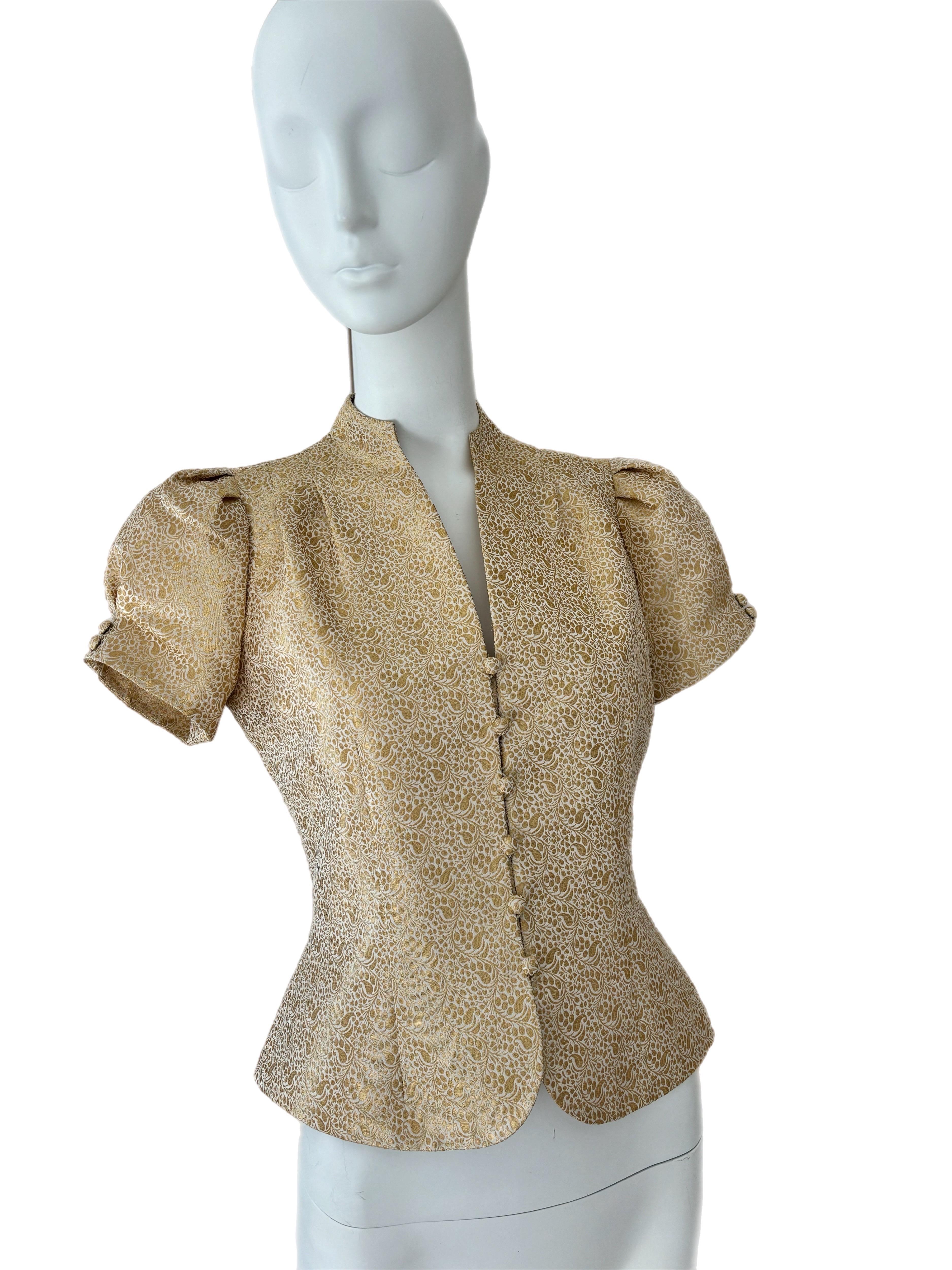 Women's DIOR by JOHN GALLIANO 1998 vintage gold blazer jacket