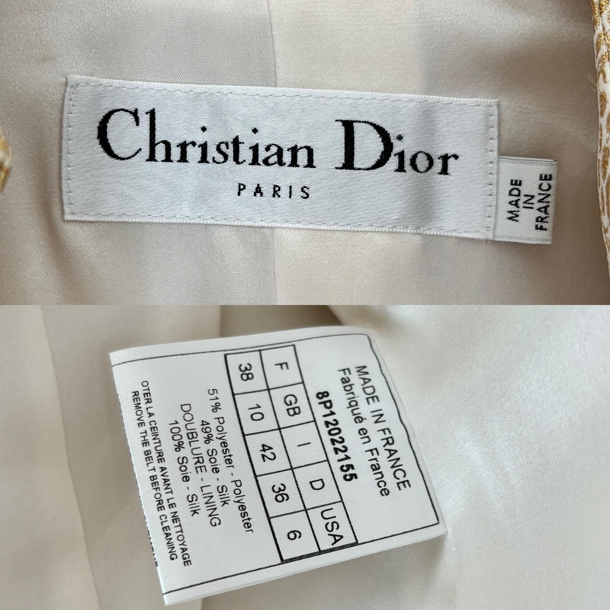 DIOR by JOHN GALLIANO 1998 vintage gold blazer jacket 1
