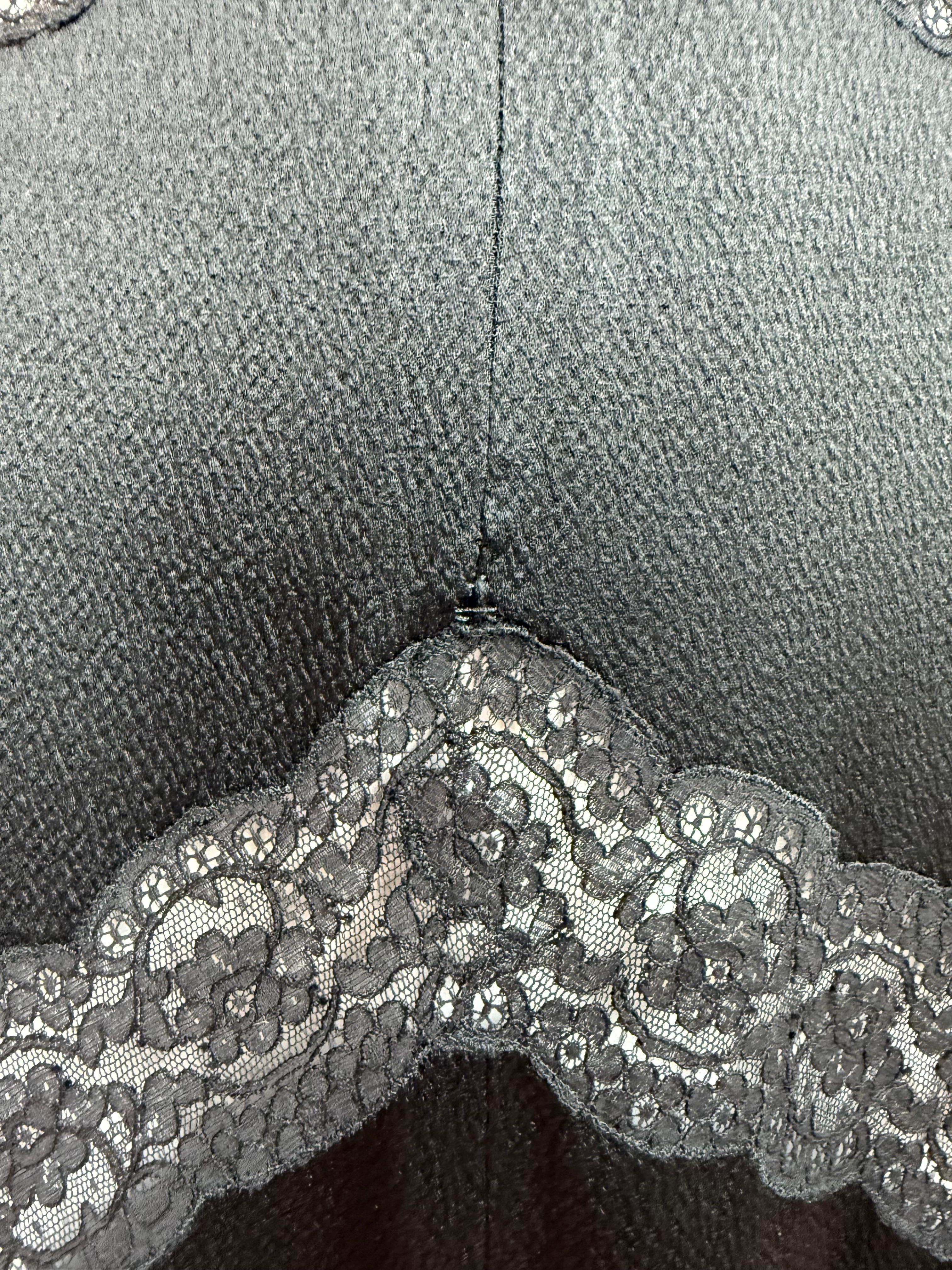 DIOR by JOHN GALLIANO 1999 vintage lace black evening gown maxi dress cowl neck 3
