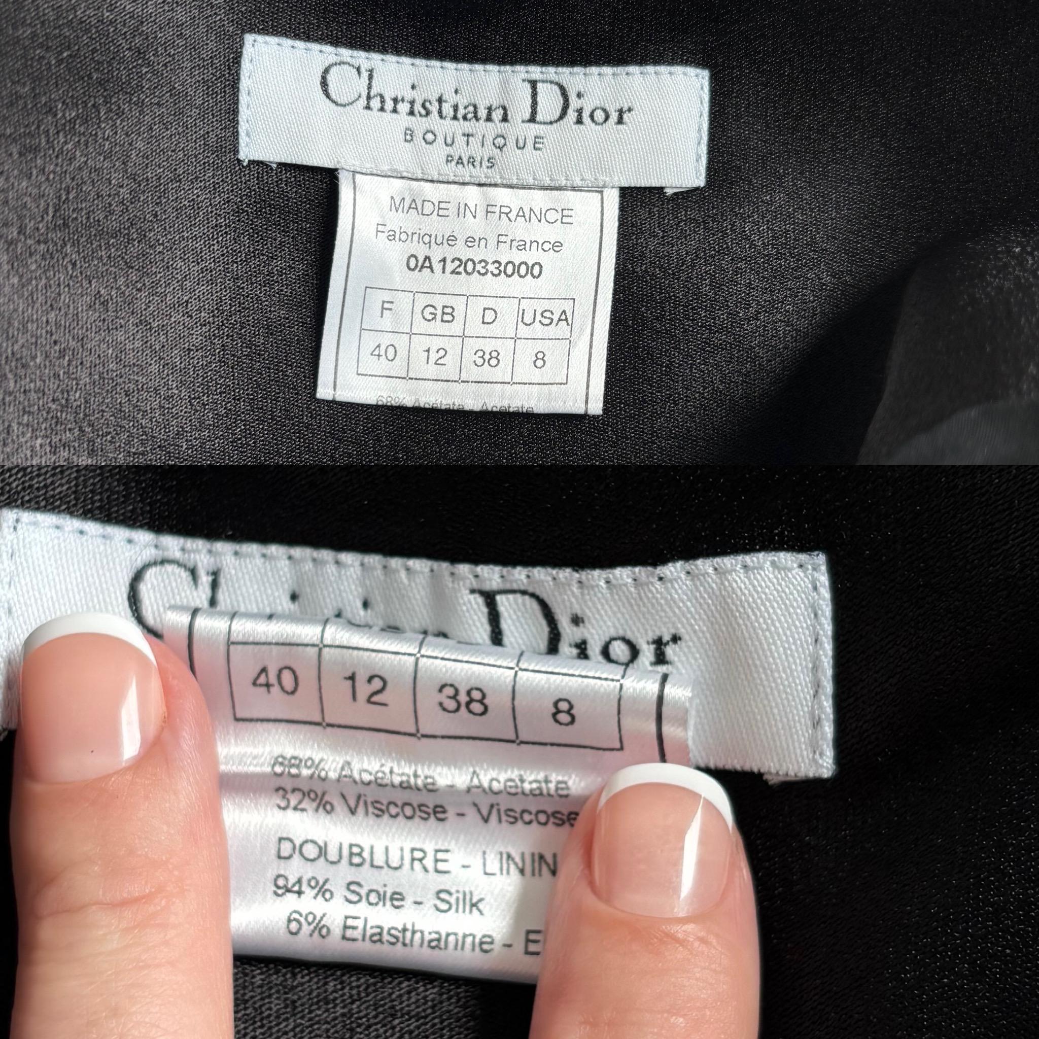 DIOR by JOHN GALLIANO 2000 Vintage Long Maxi Skirt Huge Front Slit Zipper In Excellent Condition In Leonardo, NJ