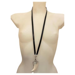 Dior by John Galliano 2003 collection oversized shark teeth necklace/ belt