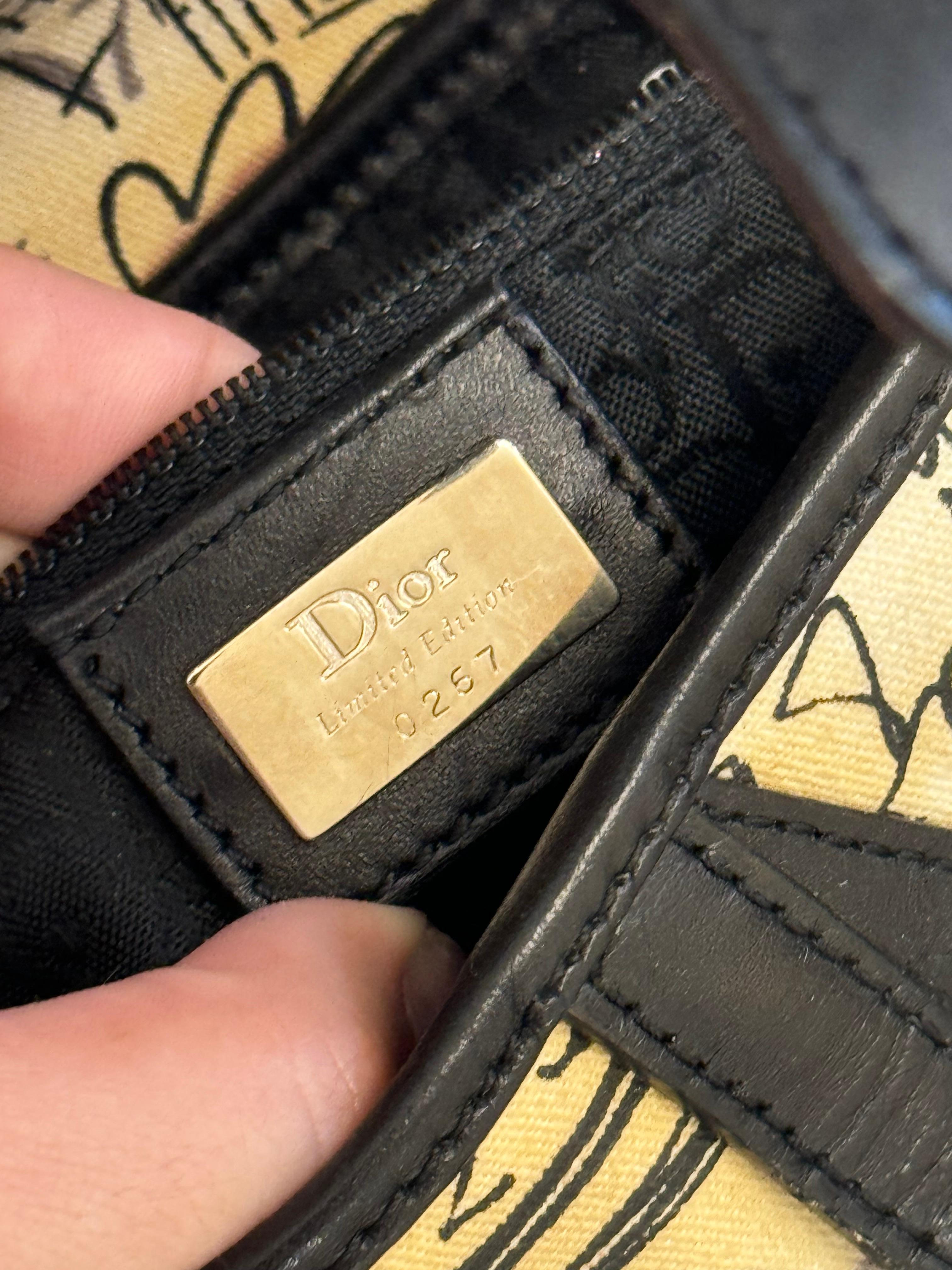 Women's or Men's Dior by John Galliano 2005 limited edition Paris 50’s motif print Saddle bag