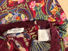 DIOR by JOHN GALLIANO 2005 Vintage Asymmetrical Side Ruched Mini Lace Slip Dress