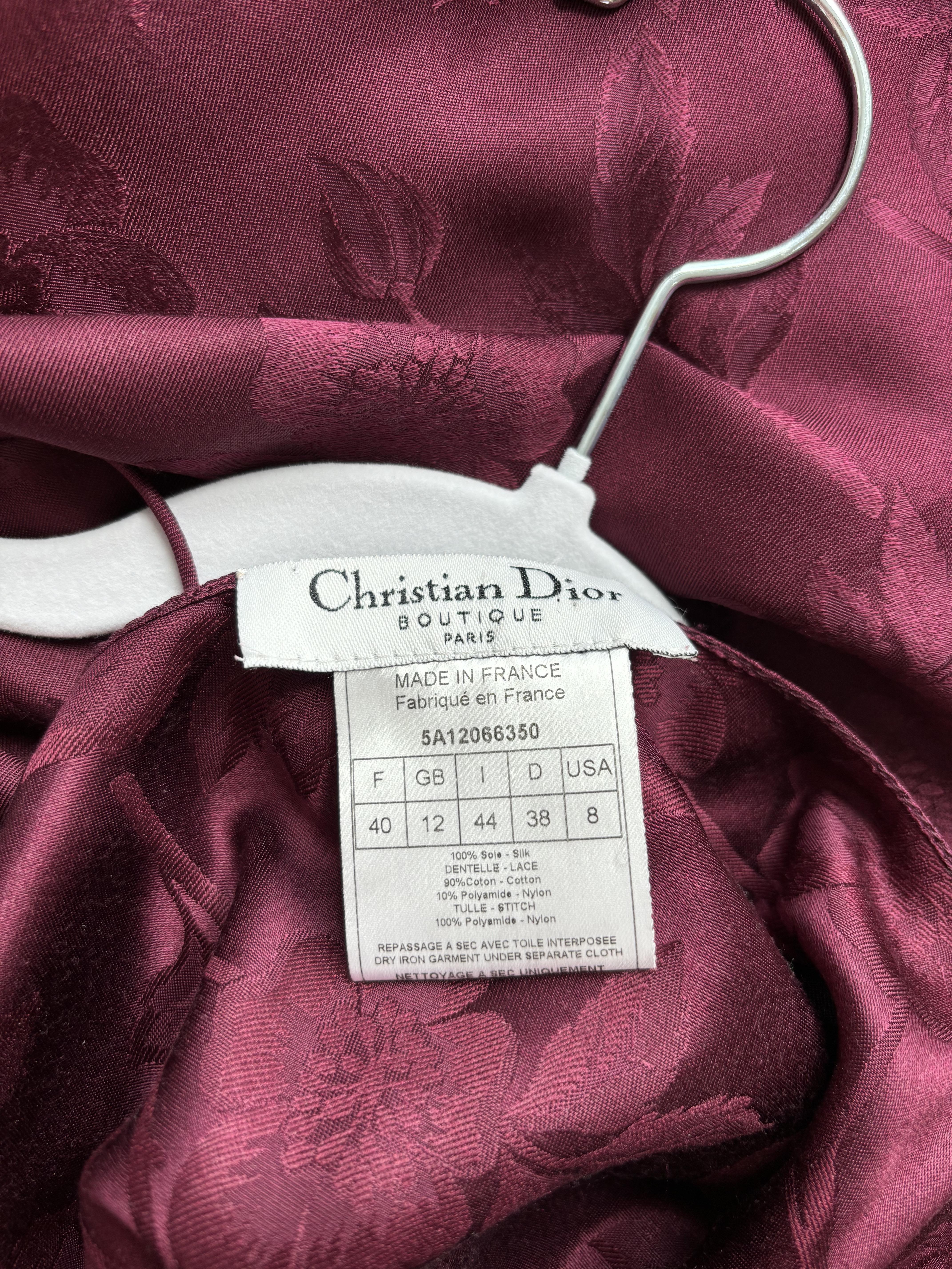 DIOR by JOHN GALLIANO 2005 Vintage Silk Slip Dress w. Snood For Sale 5
