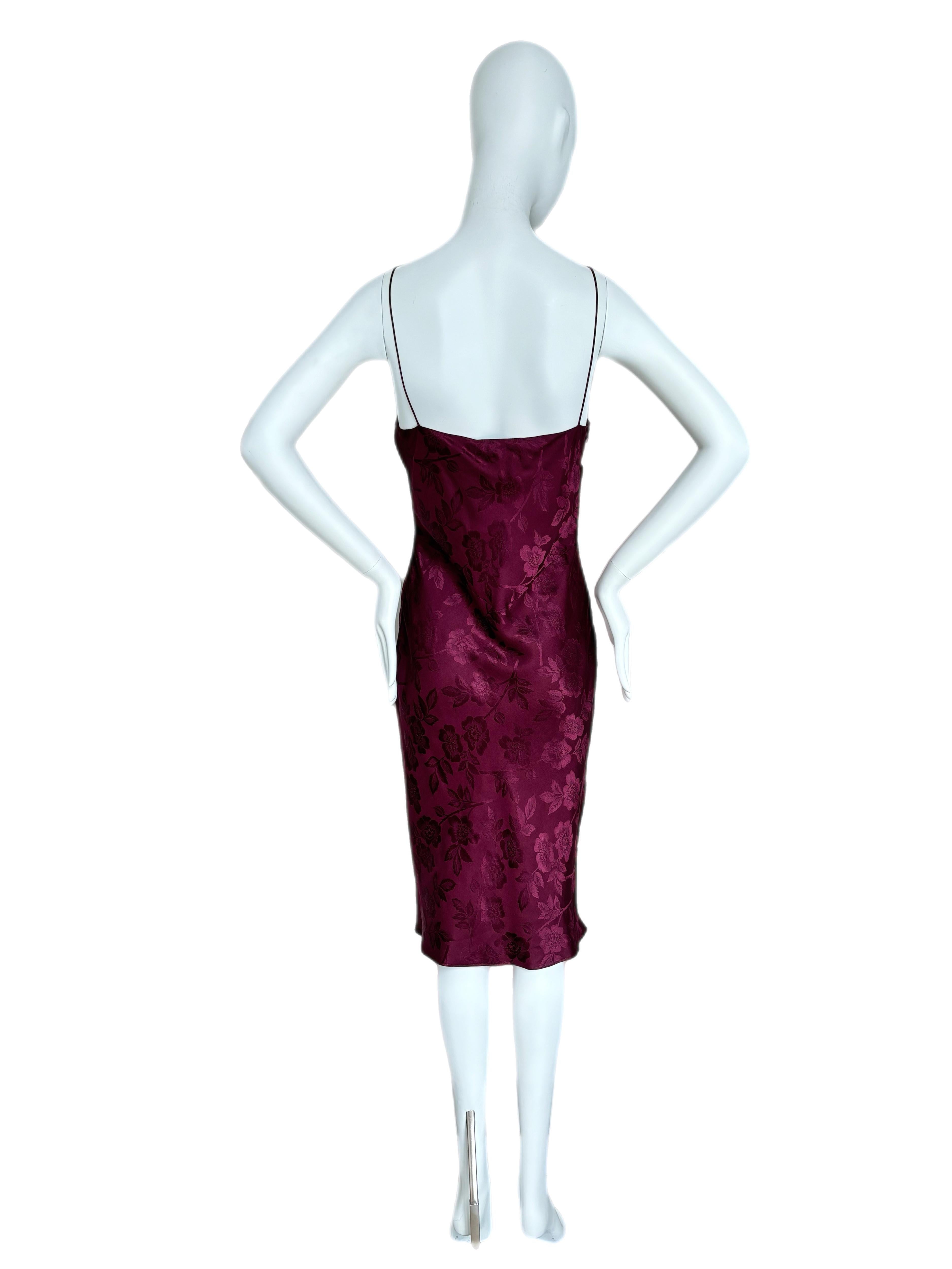 Women's DIOR by JOHN GALLIANO 2005 Vintage Silk Slip Dress w. Snood For Sale