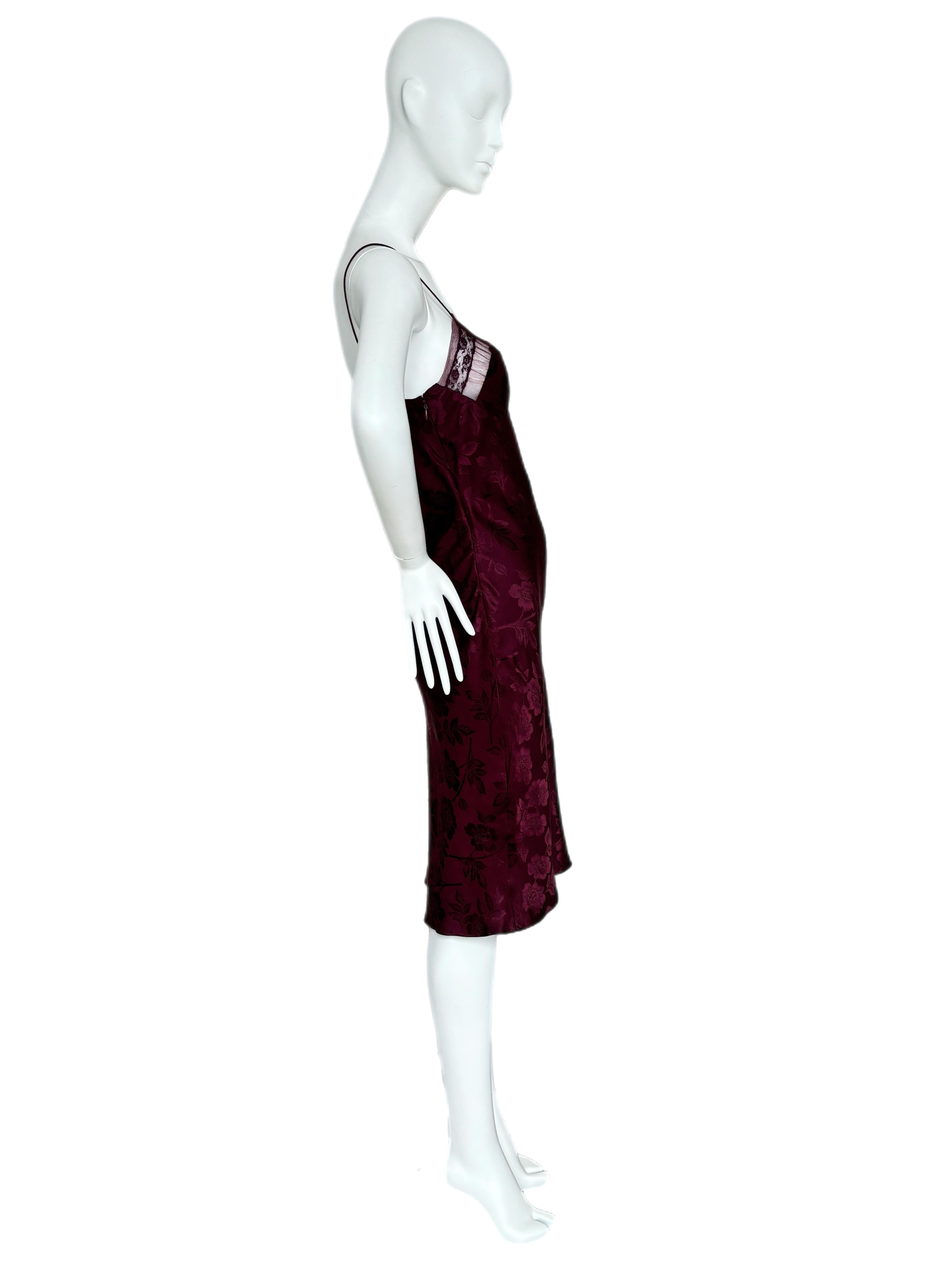 DIOR by JOHN GALLIANO 2005 Vintage Silk Slip Dress w. Snood For Sale 2