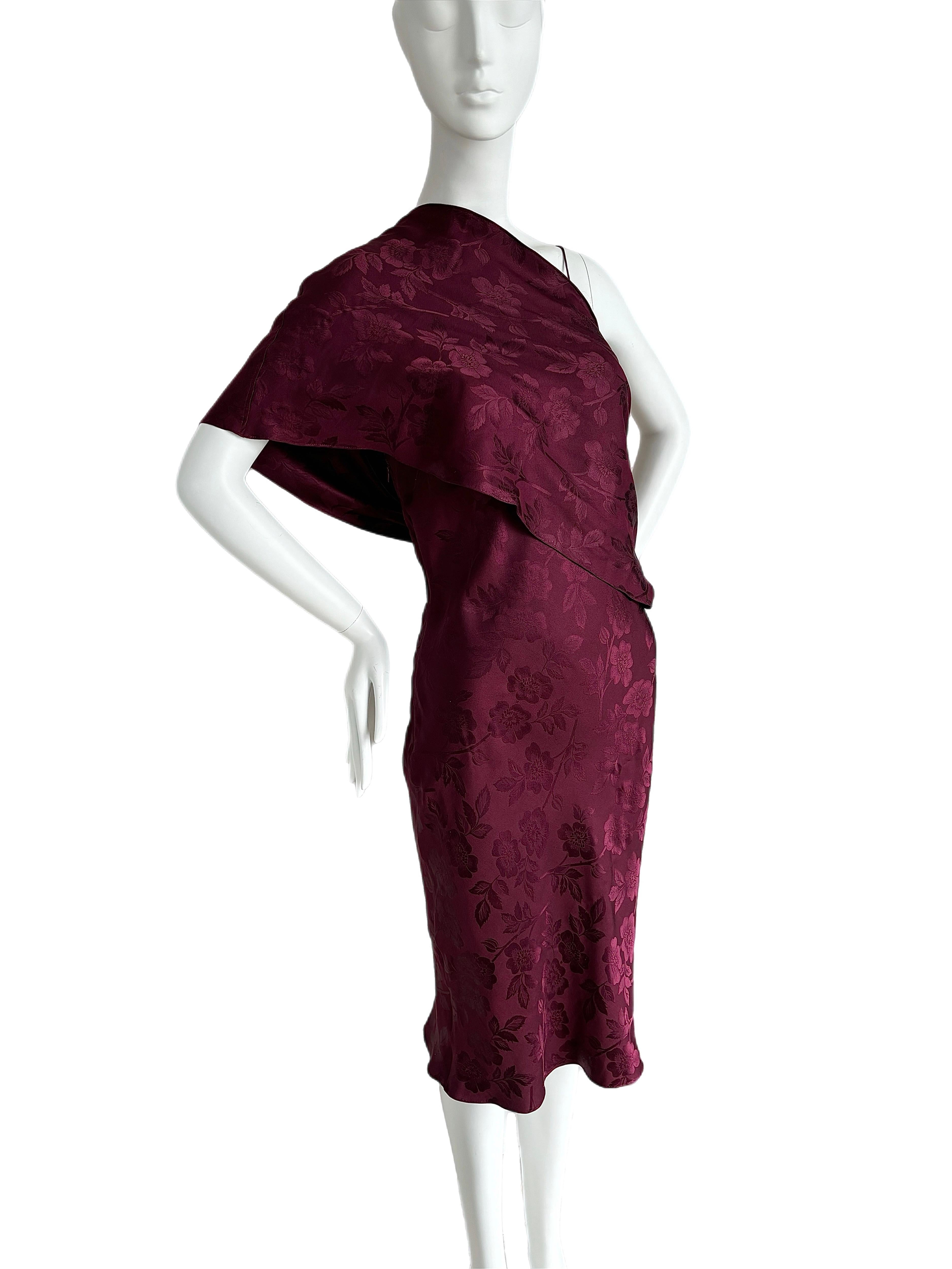 DIOR by JOHN GALLIANO 2005 Vintage Silk Slip Dress w. Snood For Sale 3