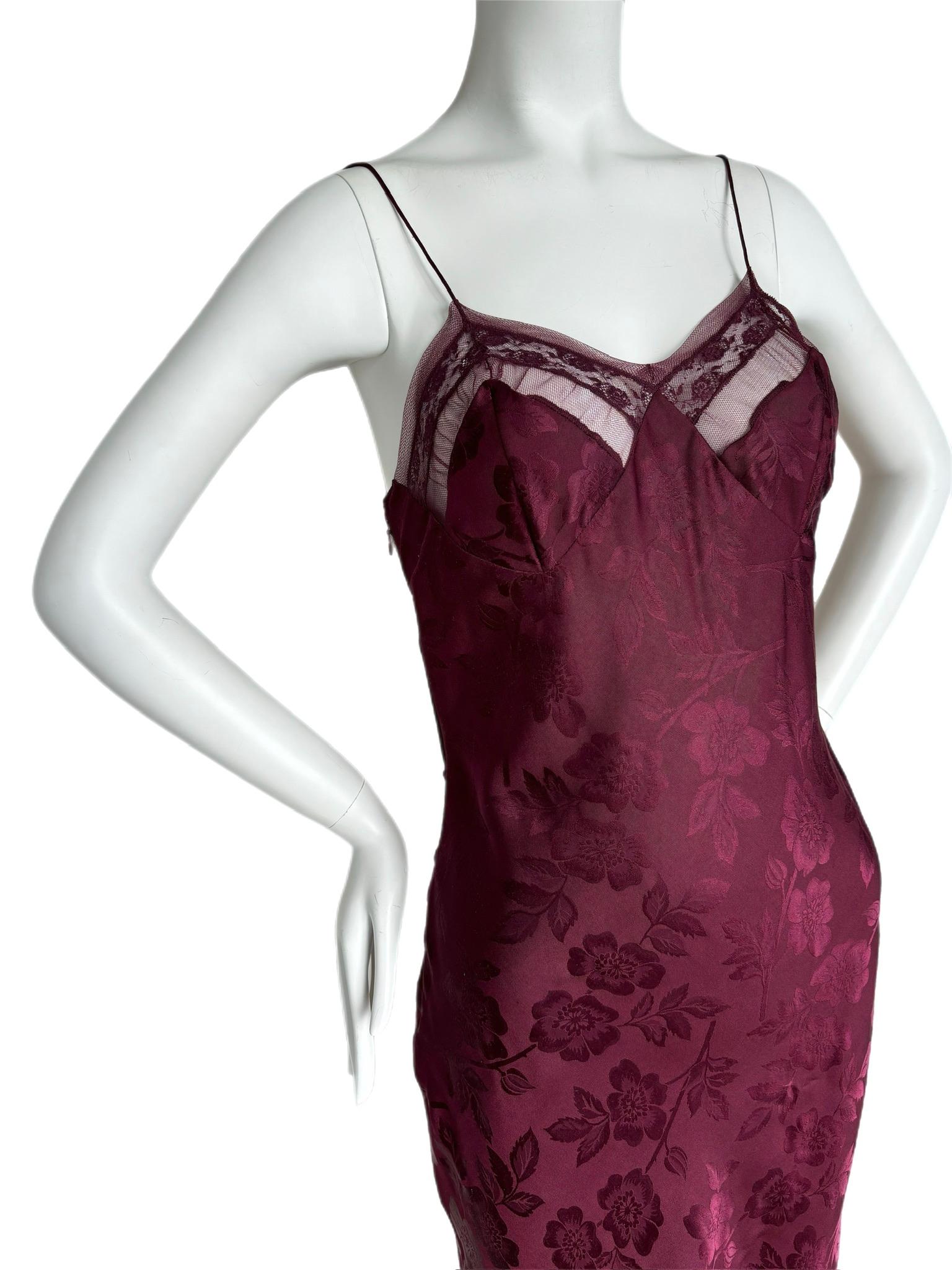 DIOR by JOHN GALLIANO 2005 Vintage Silk Slip Dress w. Snood For Sale 4