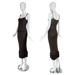 DIOR by JOHN GALLIANO 2006 Vintage Chocolate Brown Skirt Set