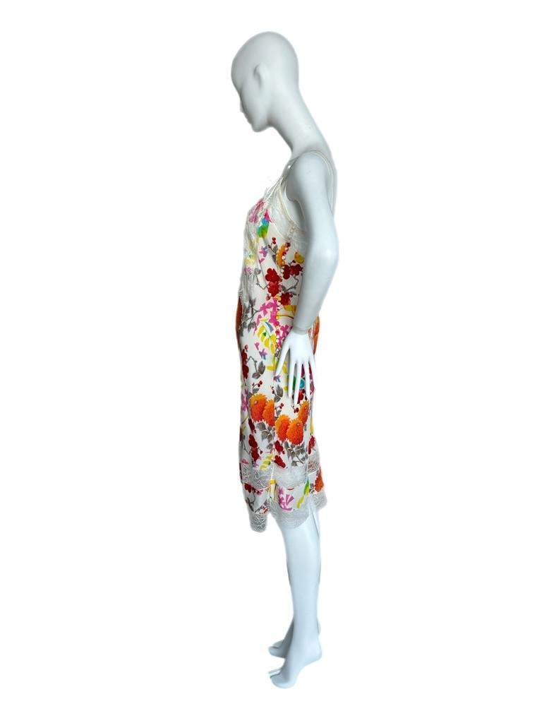 DIOR by JOHN GALLIANO 2006 Vestido fluido de seda vintage con flores en venta 1