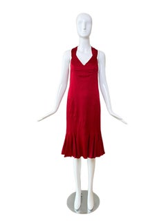 DIOR by JOHN GALLIANO 2008 Vestido rojo hasta la rodilla