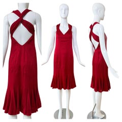DIOR by JOHN GALLIANO 2008 Red Knee Length Dress