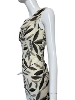 DIOR by JOHN GALLIANO 2008 Vintage Runway Abito al ginocchio in seta impreziosita