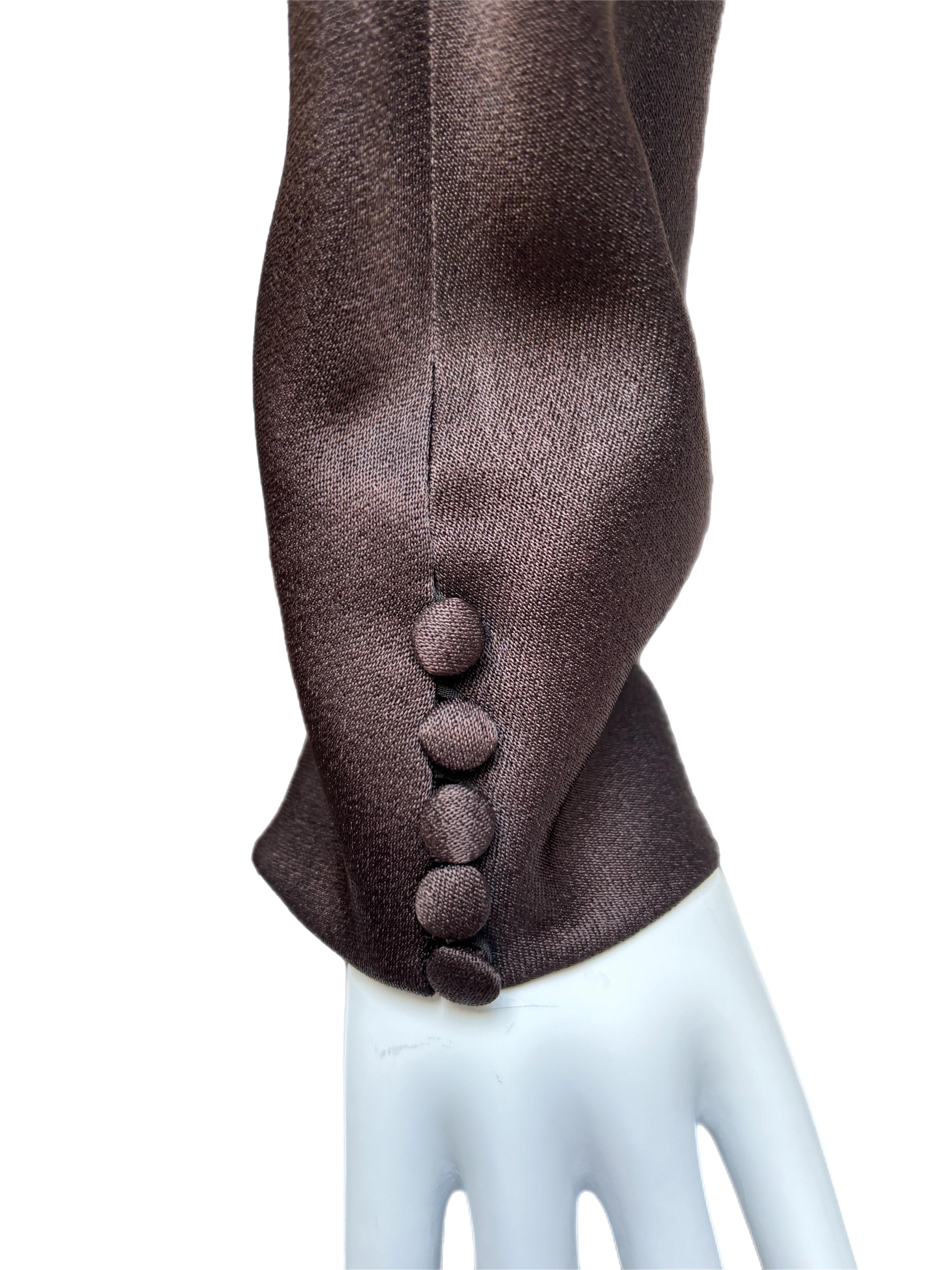 DIOR by John Galliano 2009 Vintage Espresso Brown Abito da sera Maxi Dress In condizioni ottime a Leonardo, NJ