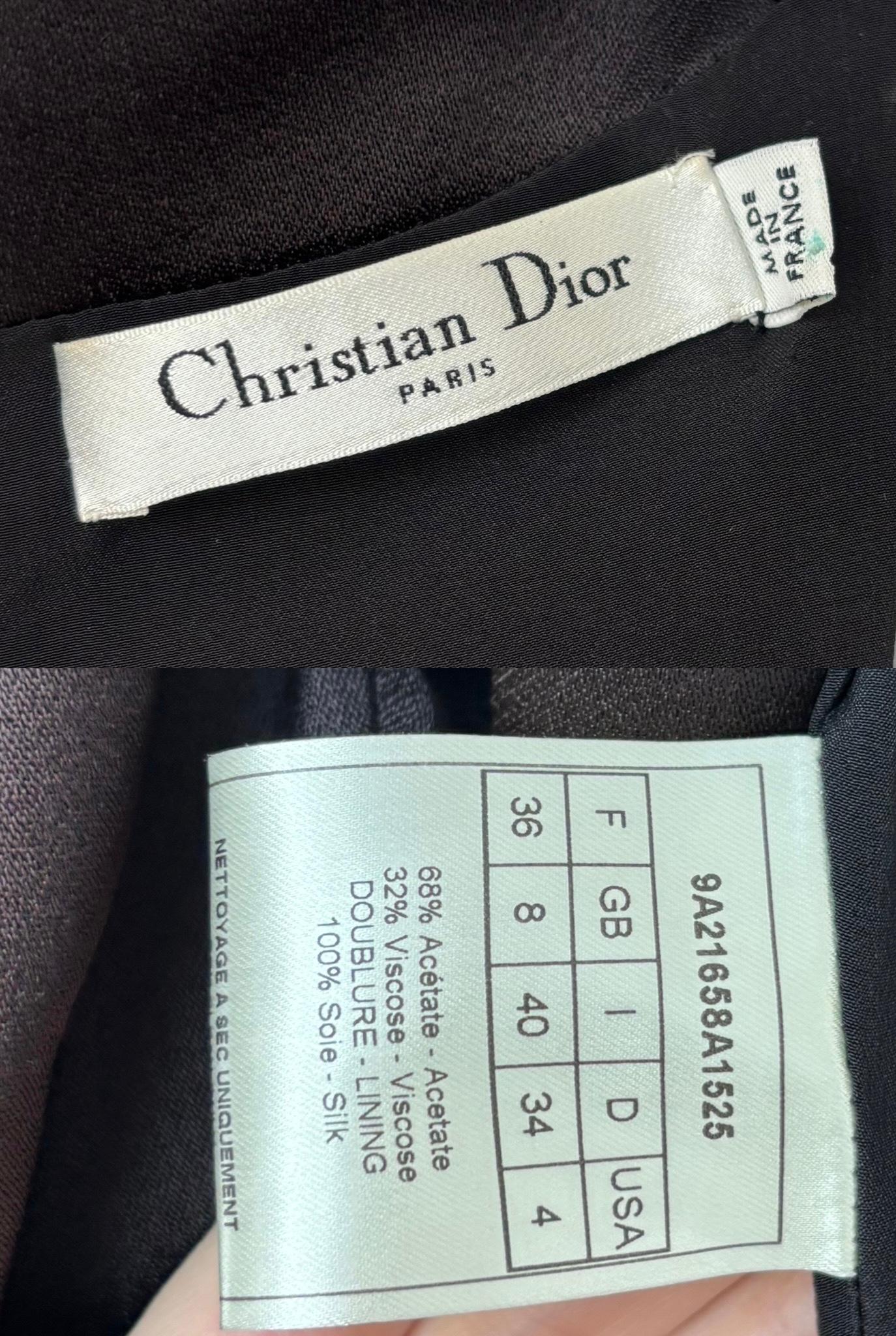 DIOR by John Galliano 2009 Vintage Espresso Brown Abito da sera Maxi Dress 5