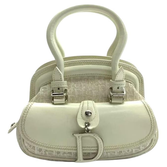 Dior by John Galliano 2025 White Leather Canvas Mini Detective