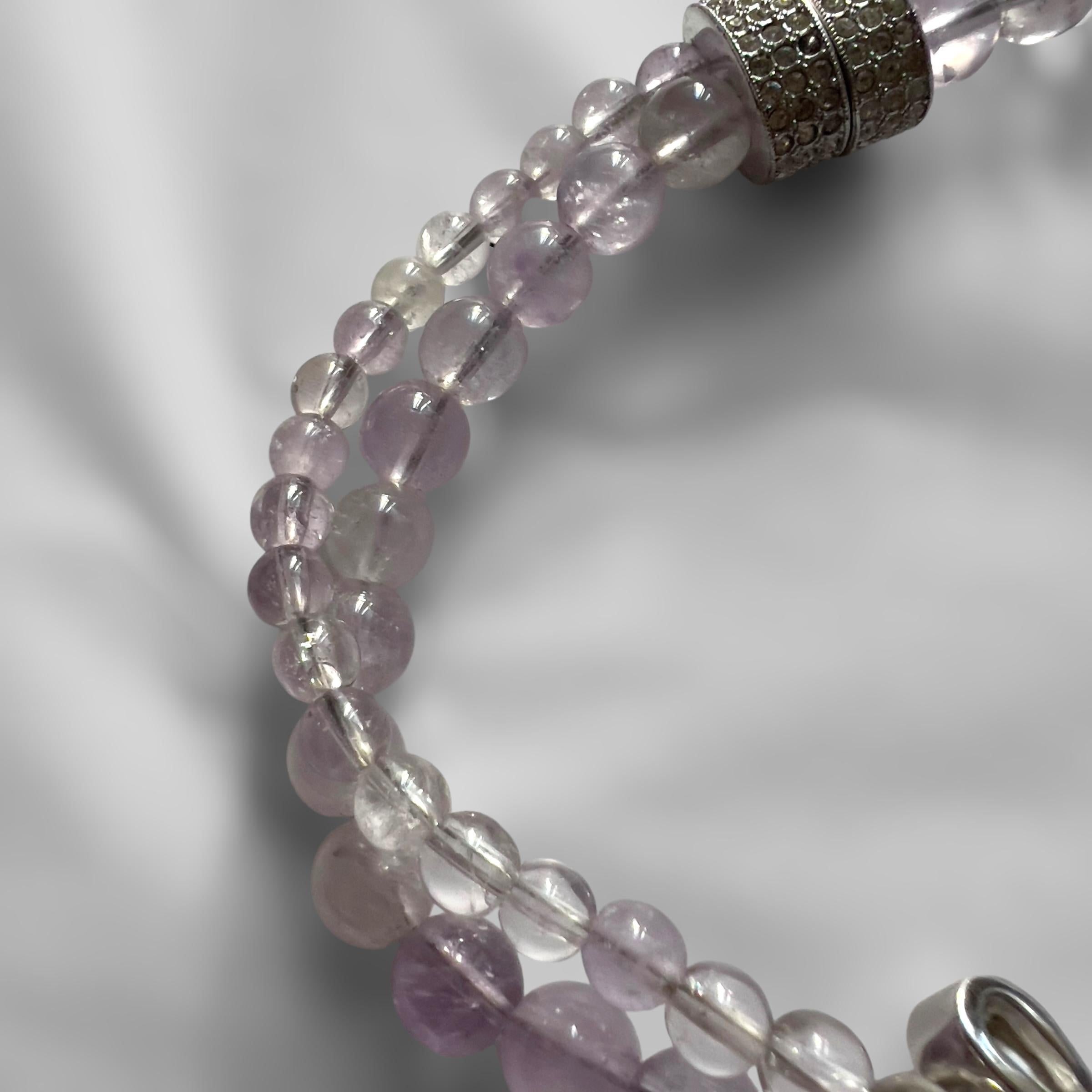 Dior by John Galliano c2003 Amethyst-Look Necklace with Bow Detail For Sale 7