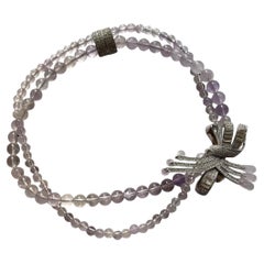 Dior by John Galliano c2003 Amethyst-Look Necklace with Bow Detail