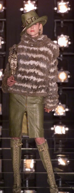 Dior by John Galliano F/W 2000 rare runway knit rabbit sweater