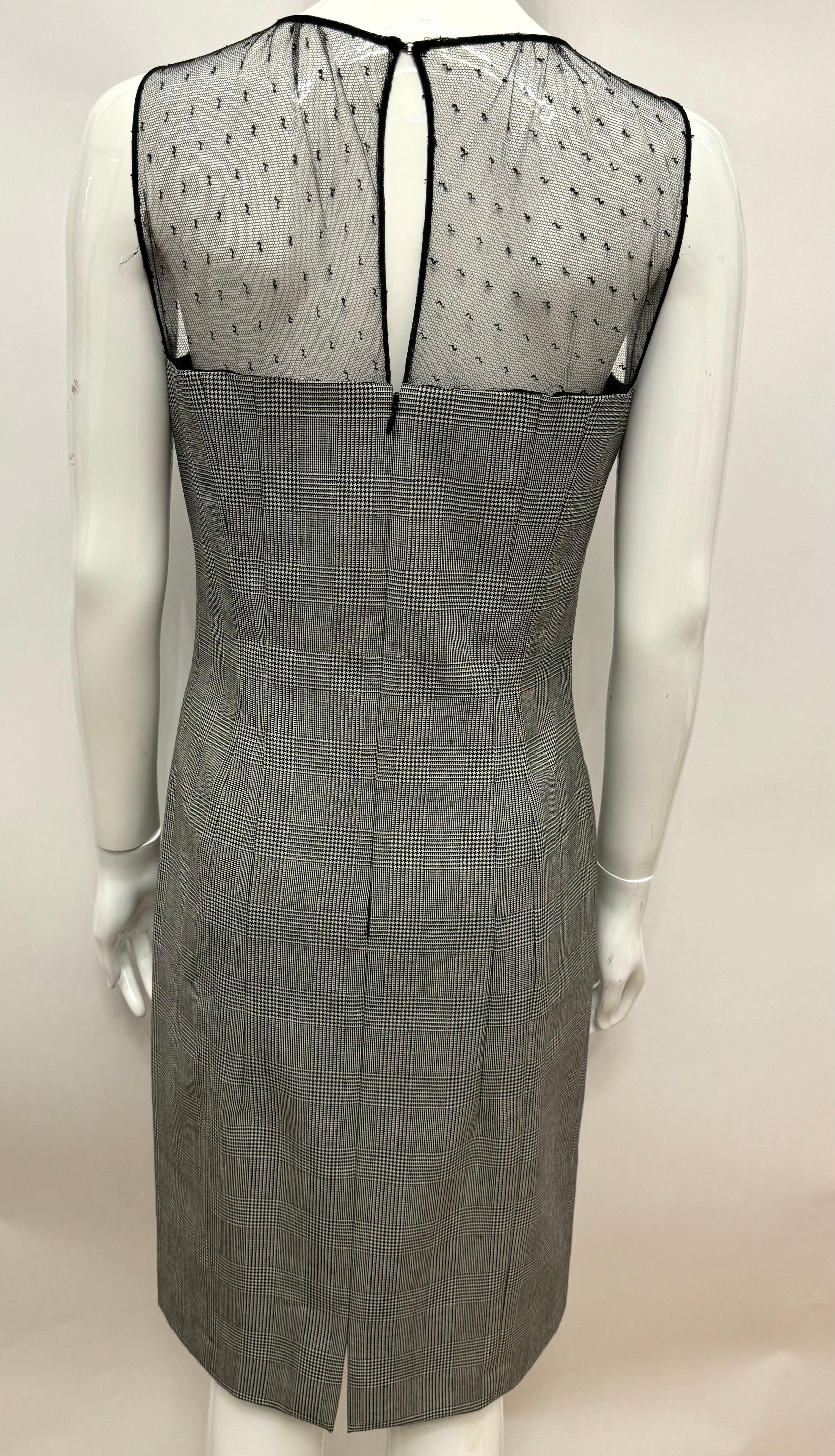Dior by John Galliano F/W 2002 Prinz von Wales und Spitzenkleid im Zustand „Hervorragend“ im Angebot in PARIS, FR