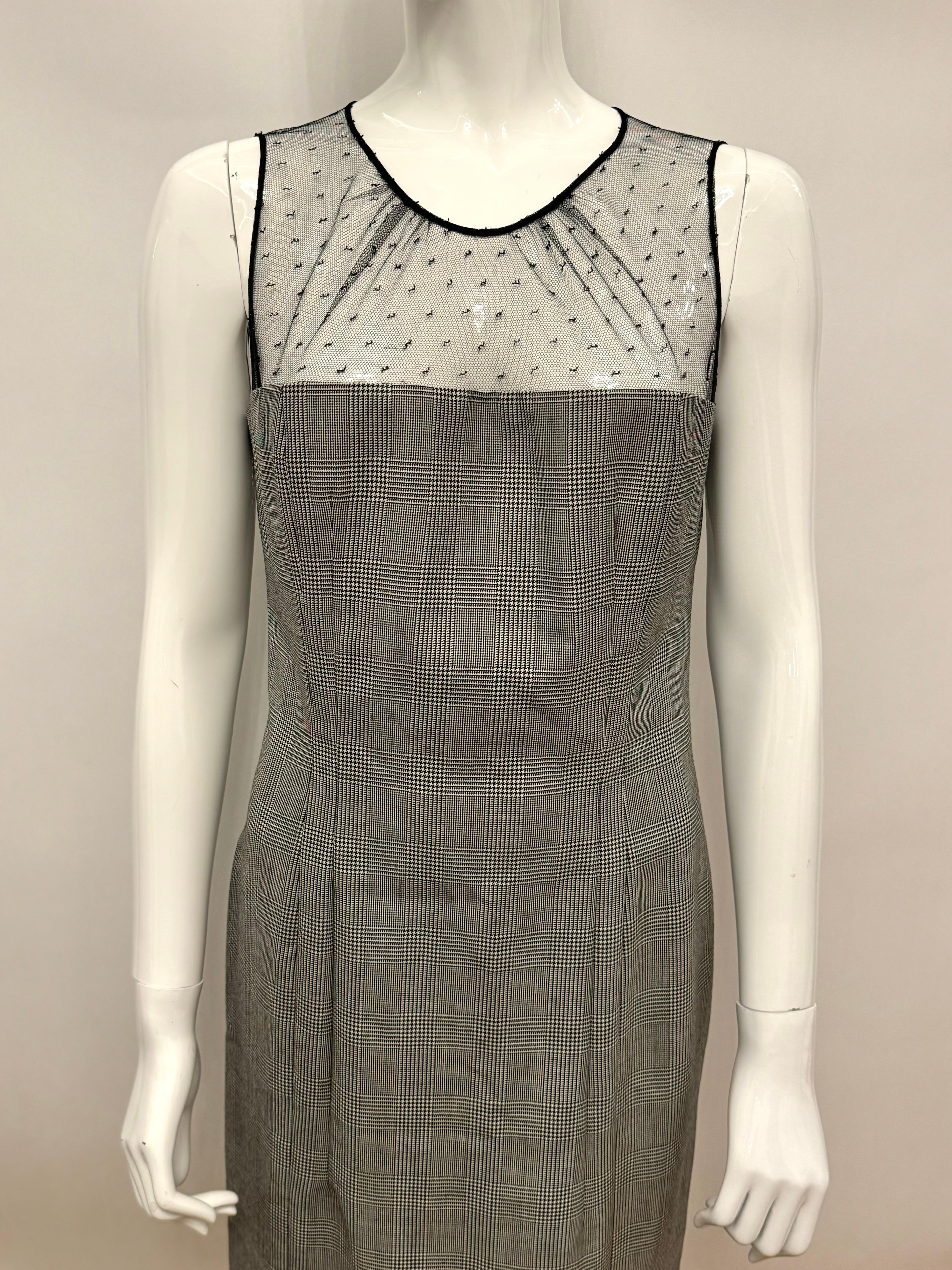 Dior by John Galliano F/W 2002 Prinz von Wales und Spitzenkleid Damen im Angebot