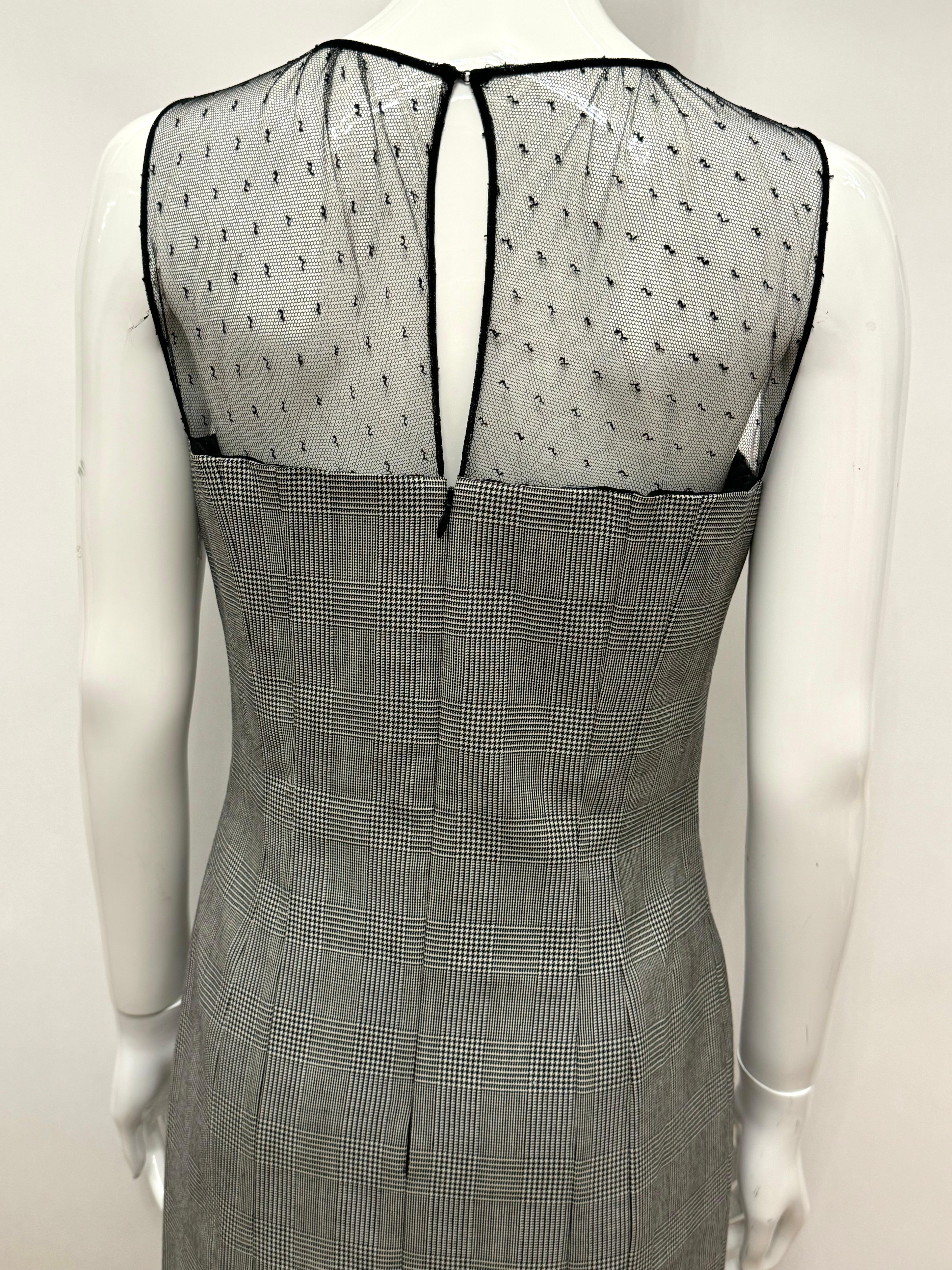 Dior by John Galliano F/W 2002 Prinz von Wales und Spitzenkleid im Angebot 1
