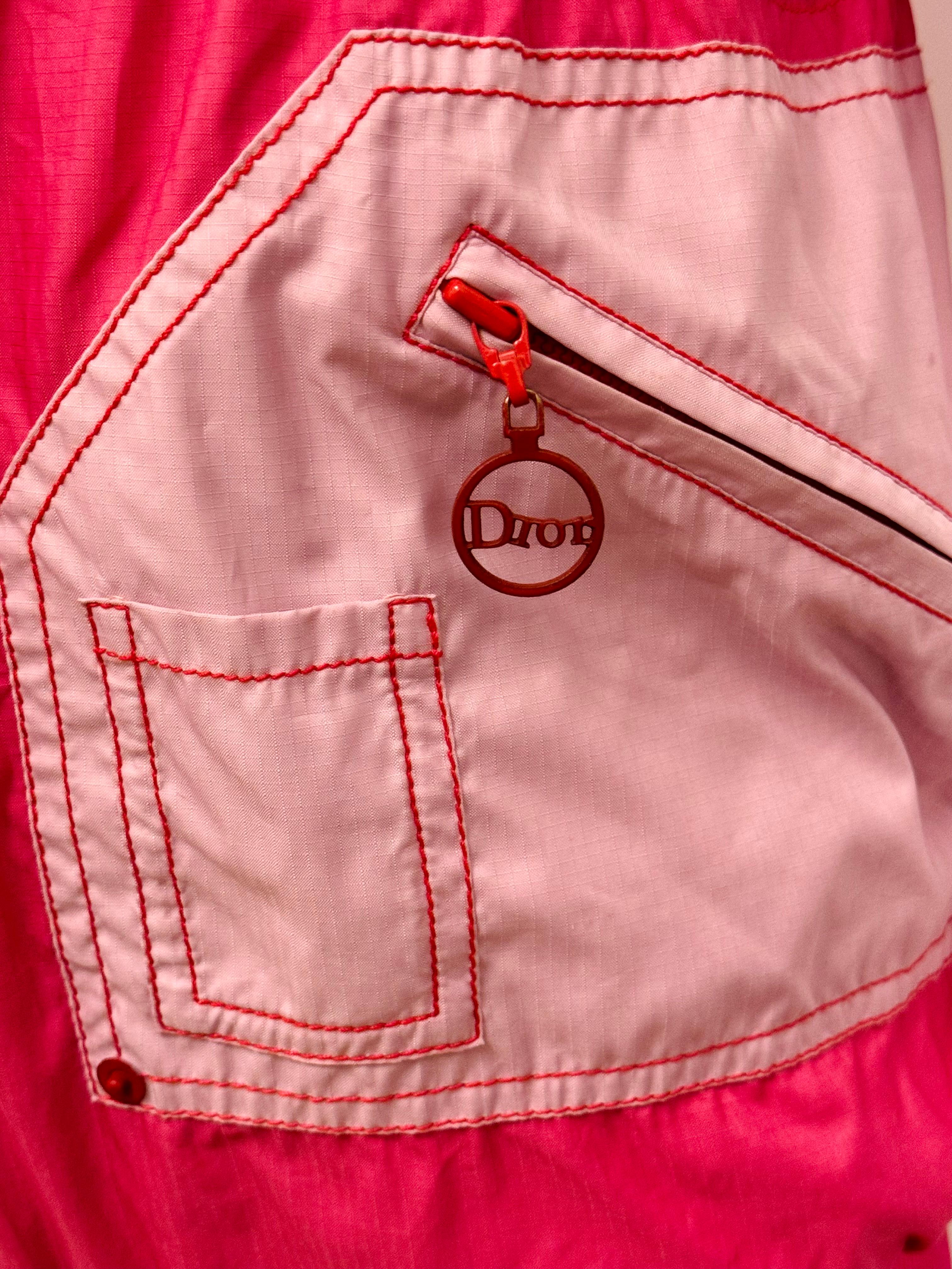 Dior by John Galliano F/W 2004 gilet rose, rouge et jaune en vente 6