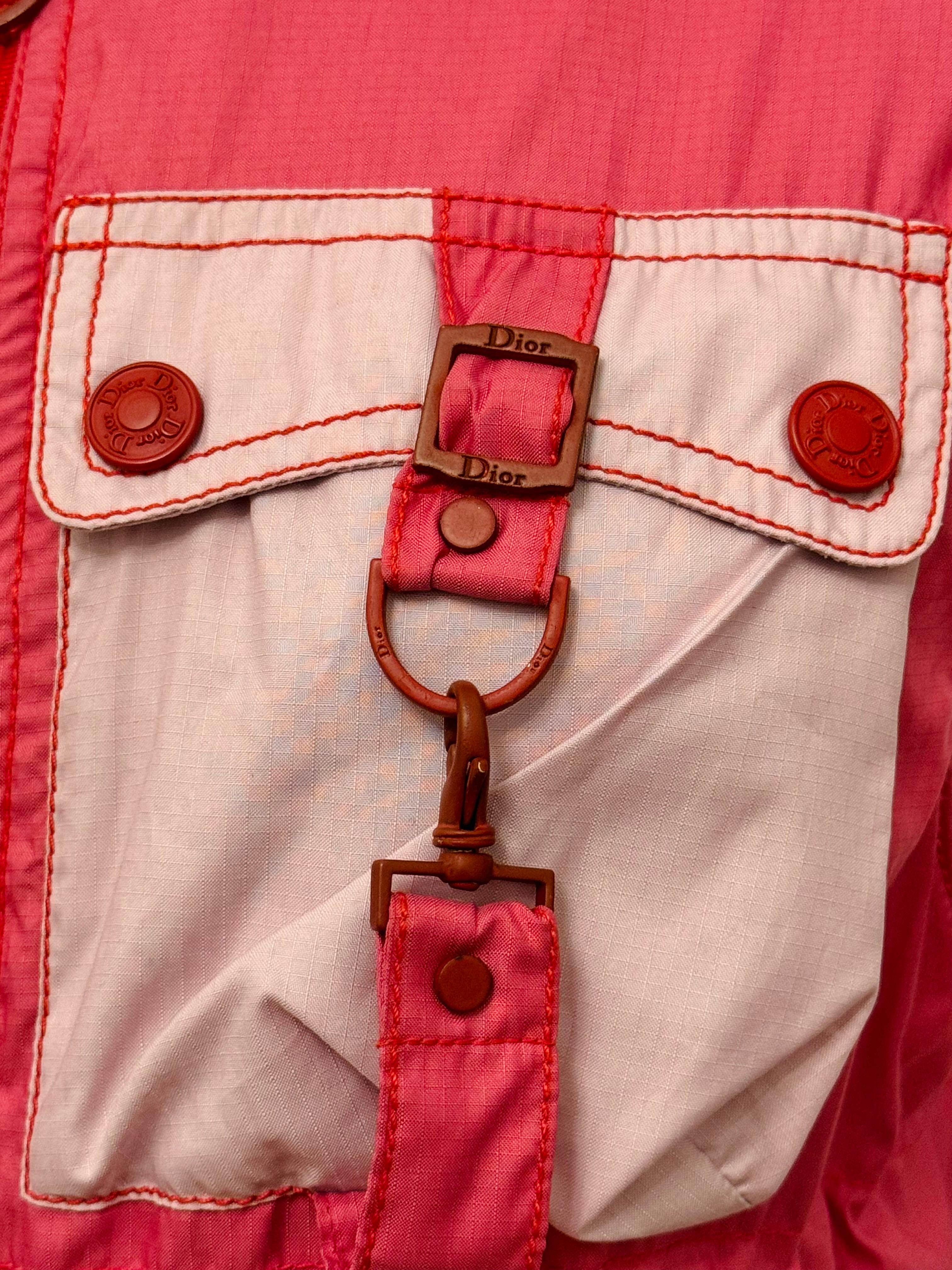 Dior by John Galliano F/W 2004 gilet rose, rouge et jaune en vente 8