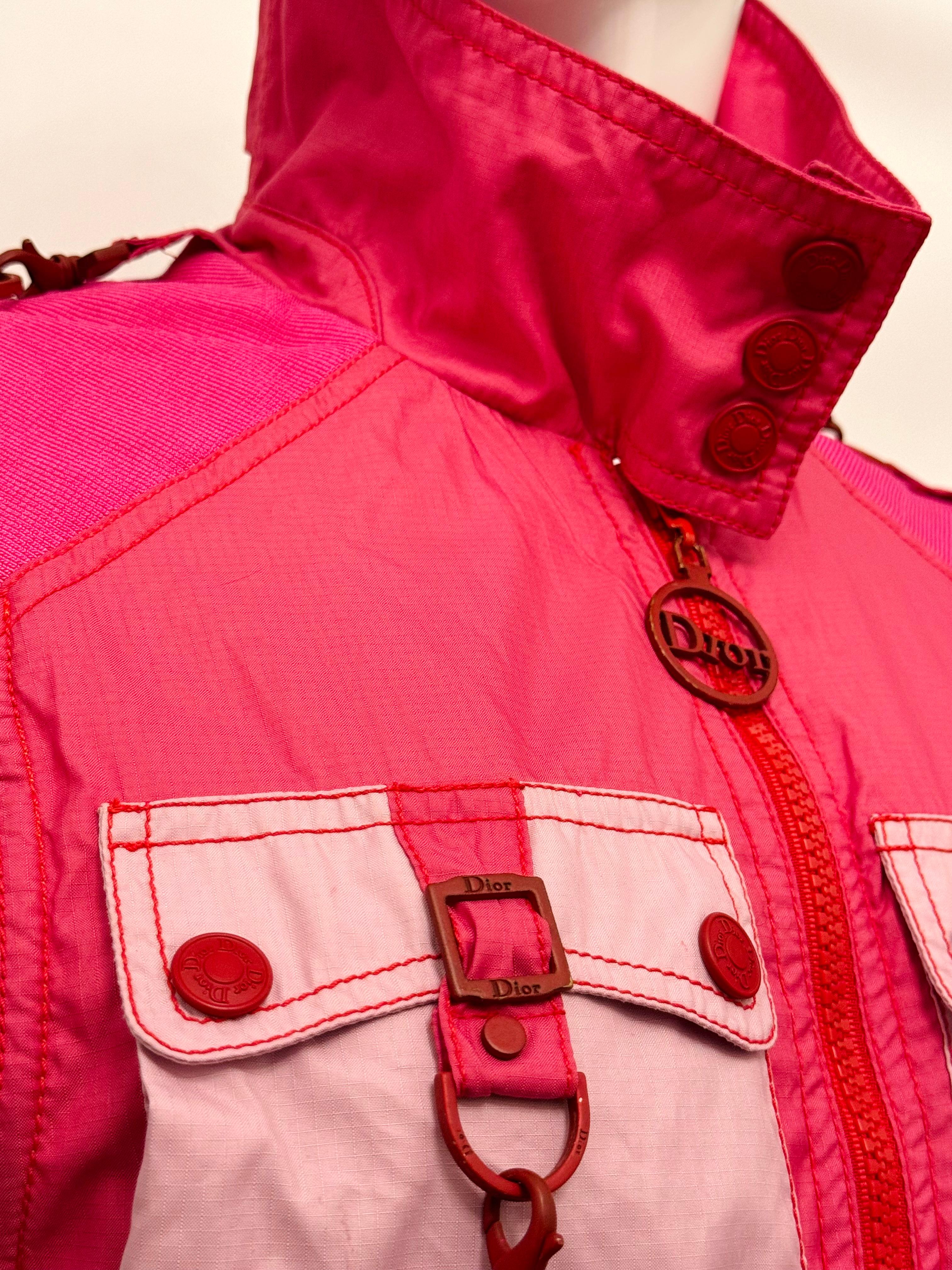 Dior by John Galliano F/W 2004 gilet rose, rouge et jaune en vente 10