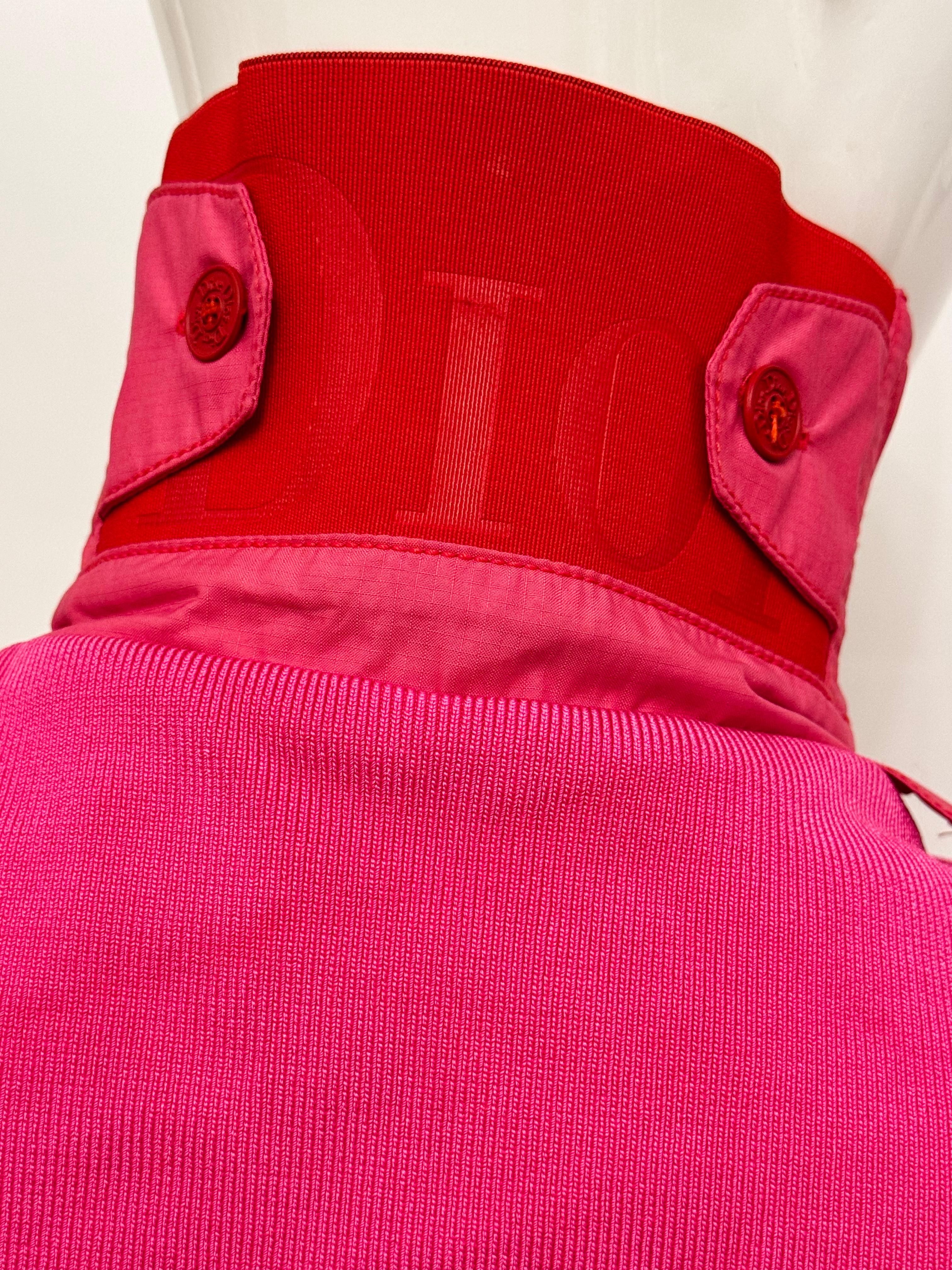 Dior by John Galliano F/W 2004 gilet rose, rouge et jaune Excellent état - En vente à PARIS, FR