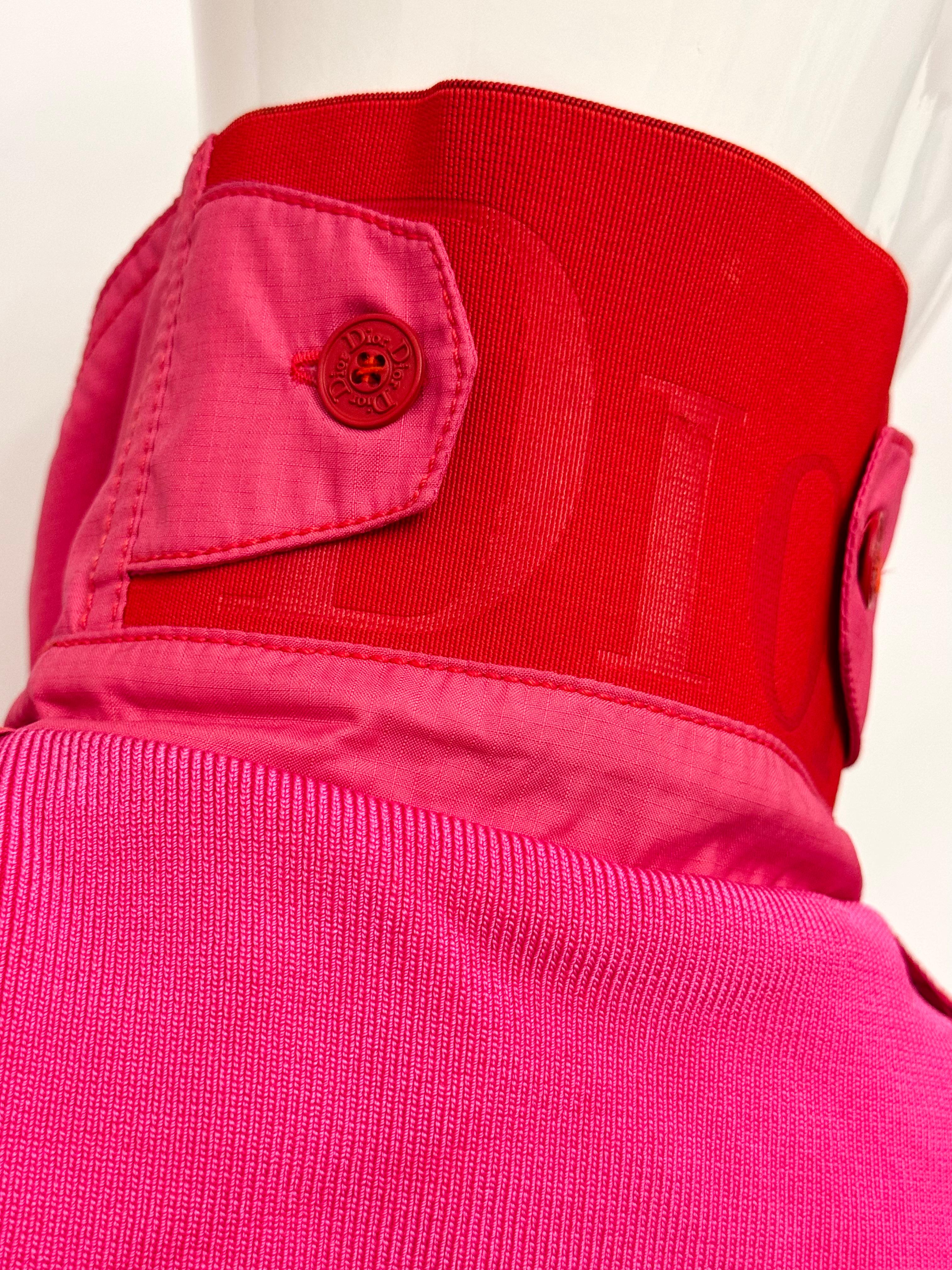 Dior by John Galliano F/W 2004 gilet rose, rouge et jaune Unisexe en vente