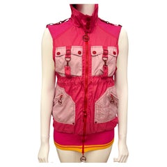 Dior by John Galliano F/W 2004 pink red and yellow vest