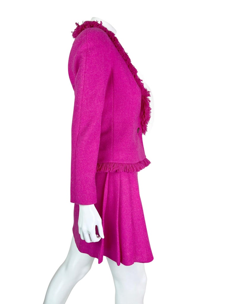 Purple Dior by John Galliano Fall 1998 Tweed Bar Suit For Sale