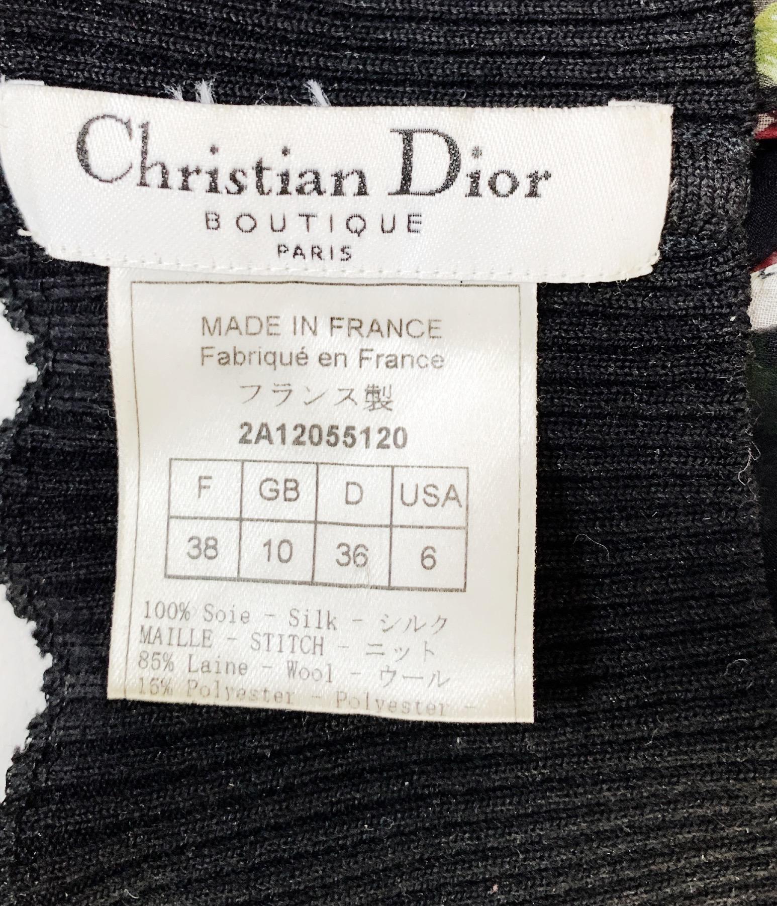 Dior by John Galliano Herbst 2002 RTW Spielkarten Print Top im Zustand „Gut“ in Prague, CZ