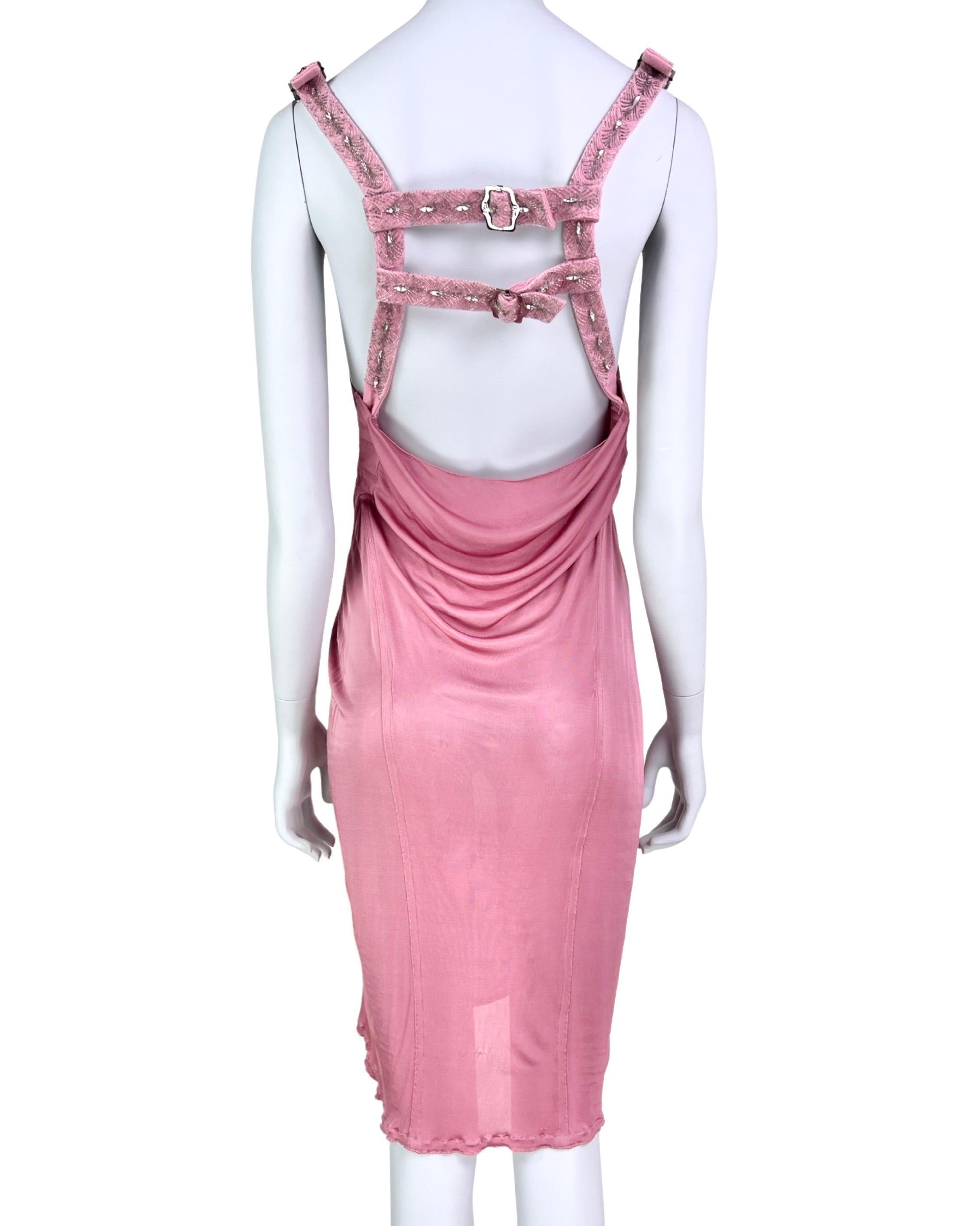 Dior by John Galliano Fall 2003 Embellished Silk Dress For Sale 10