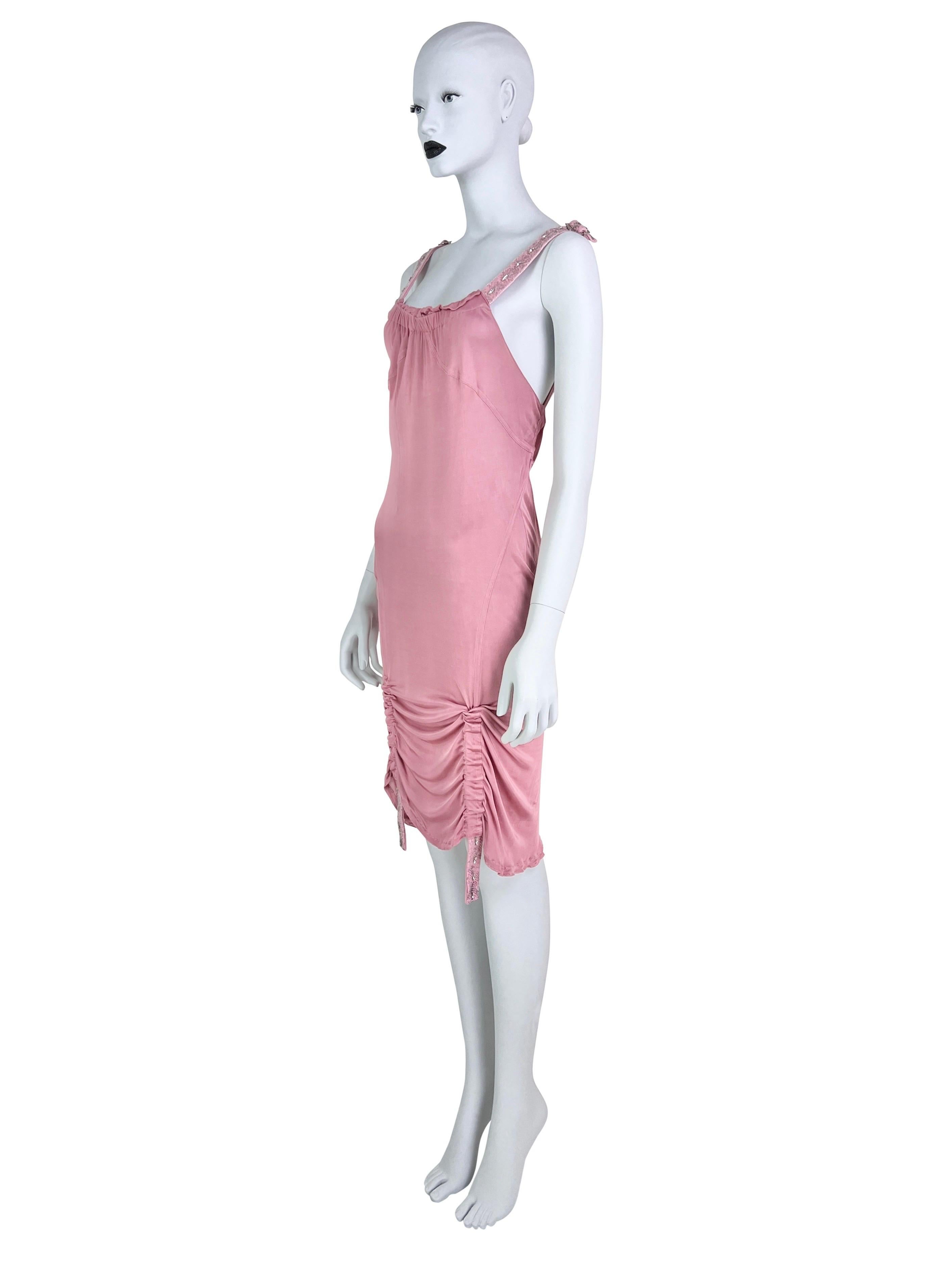 Dior by John Galliano Fall 2003 Embellished Silk Dress For Sale 2