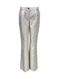 Dior by John Galliano Fall 2004 Golden Metallic Monogram Pants
