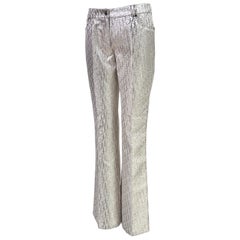 Dior by John Galliano Fall 2004 Golden Metallic Monogram Pants