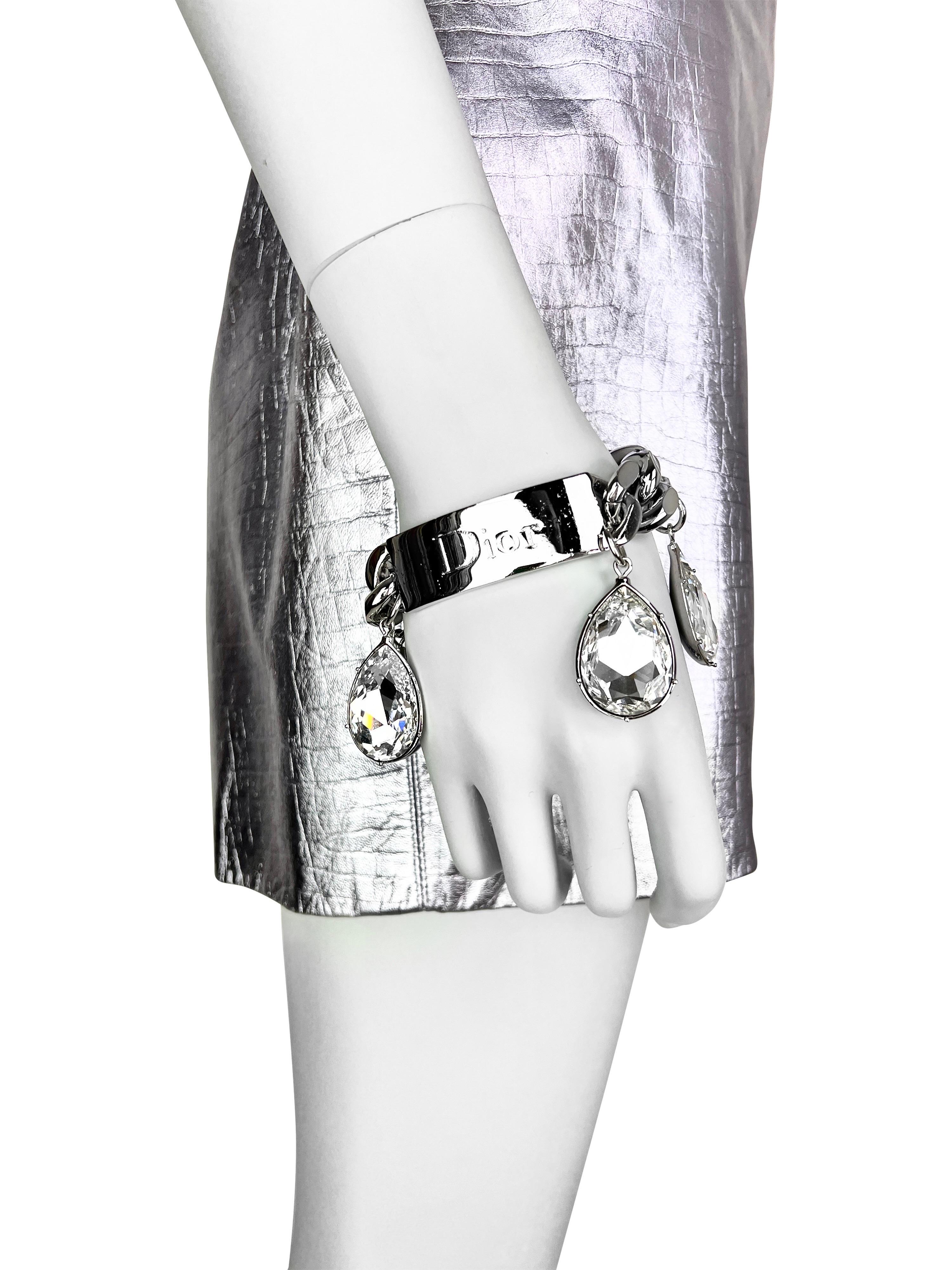 Women's or Men's Dior by John Galliano Fall 2004 Swarovski Crystal Runway Bracelet For Sale