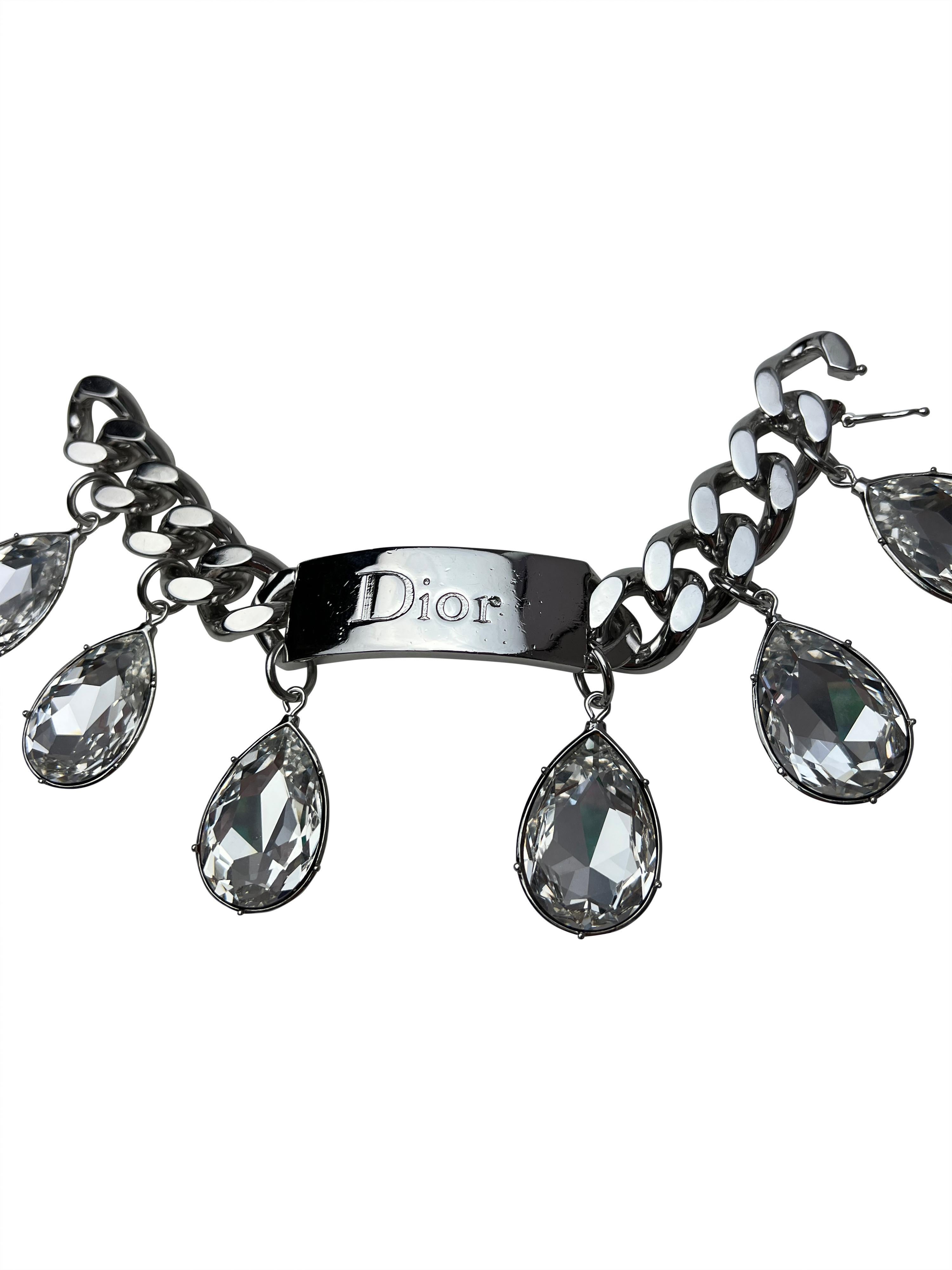Dior by John Galliano, bracelet de défilé en cristal Swarovski, automne 2004 en vente 1