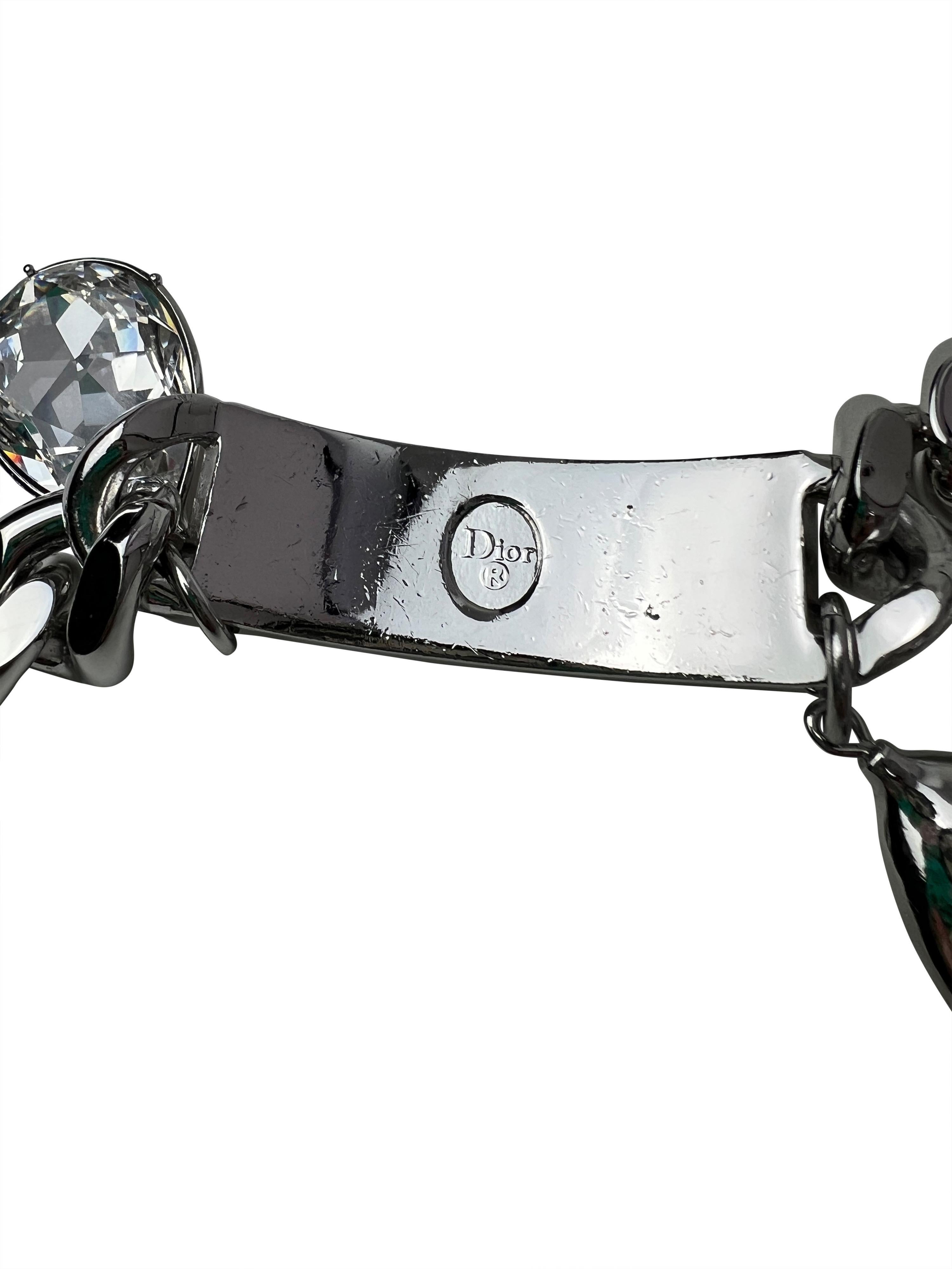 Dior by John Galliano, bracelet de défilé en cristal Swarovski, automne 2004 en vente 2