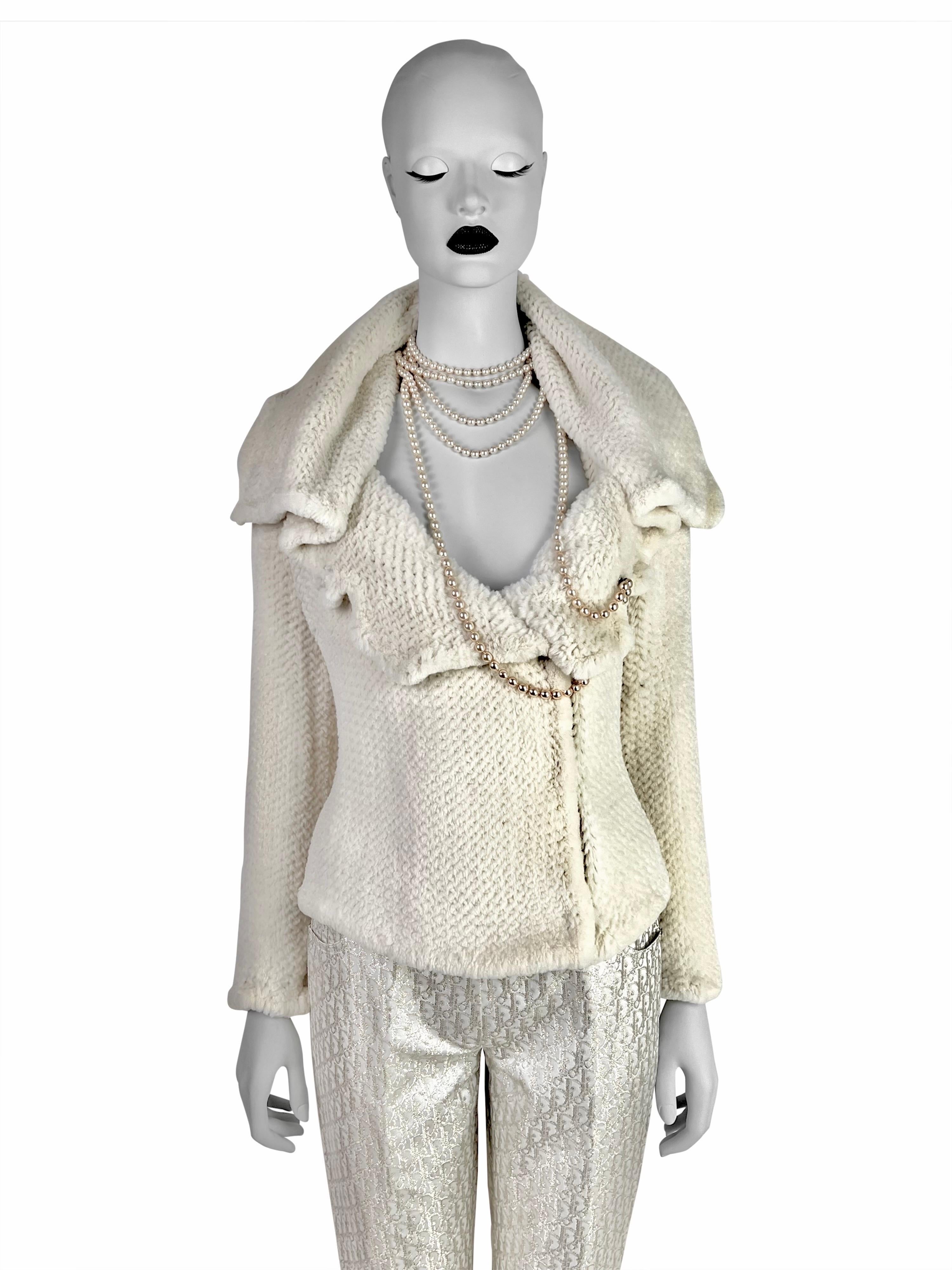 Dior by John Galliano Fall 2005 Knitted Mink Fur Jacket In Excellent Condition In Prague, CZ