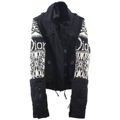 Dior by john galliano jacket in nylon and rabbit fur Size FR 38, 2005