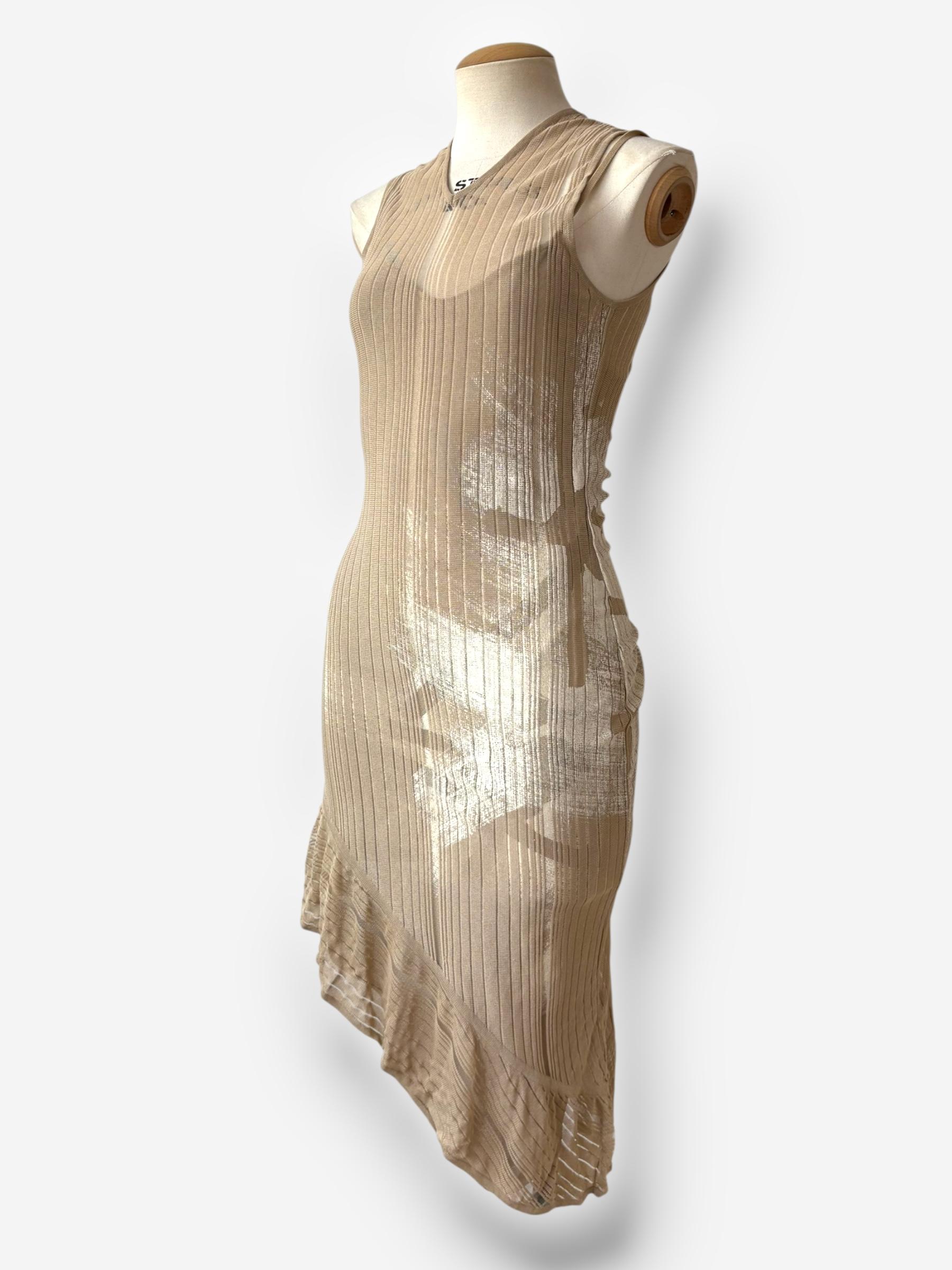 Vestido de capas de pintura Dior by John Galliano, Primavera/Verano 2001 en venta 4