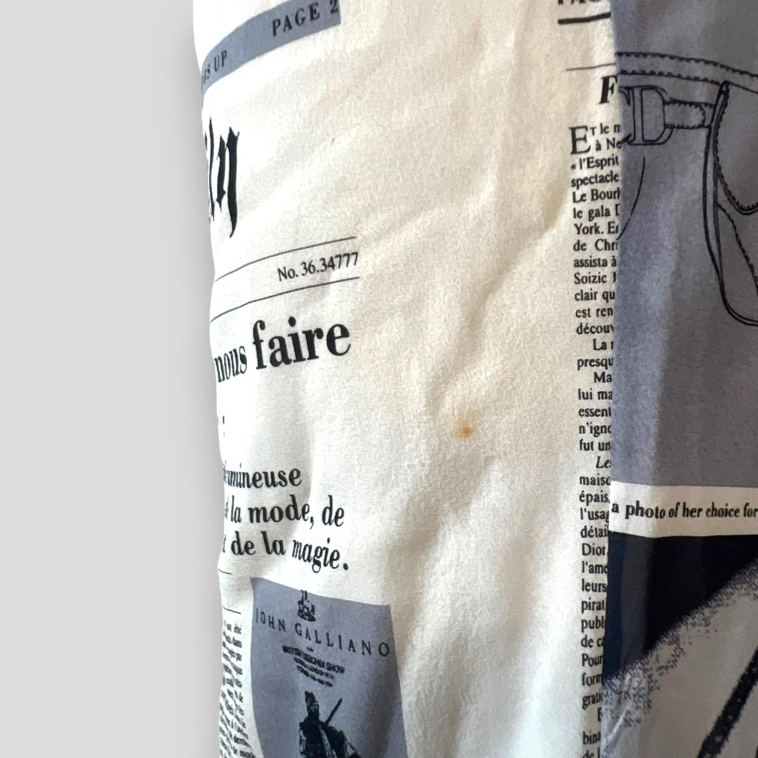 Dior by John Galliano newspaper runway silk dress 6