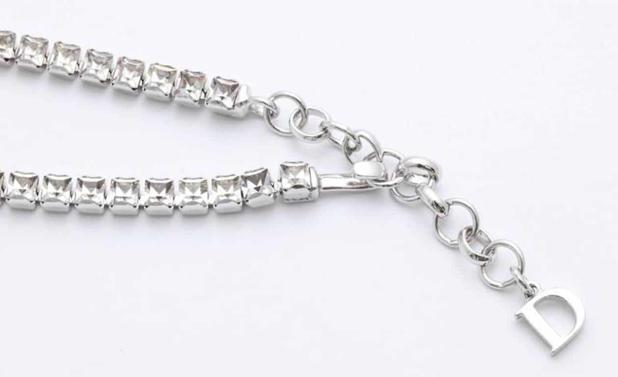 Contemporary Dior by John Galliano Rhinestone Choker Necklace  For Sale