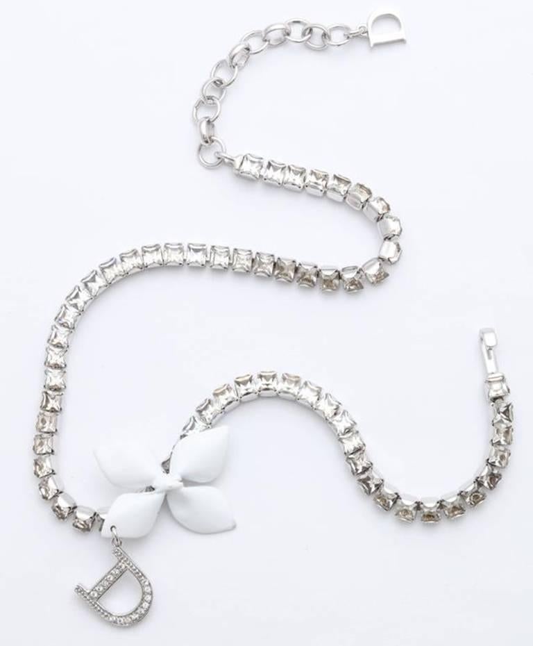 Contemporary Dior by John Galliano Rhinestone Choker Necklace  For Sale