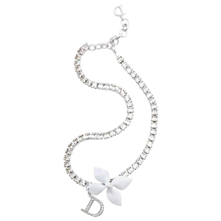Dior by John Galliano Rhinestone Choker Necklace For Sale