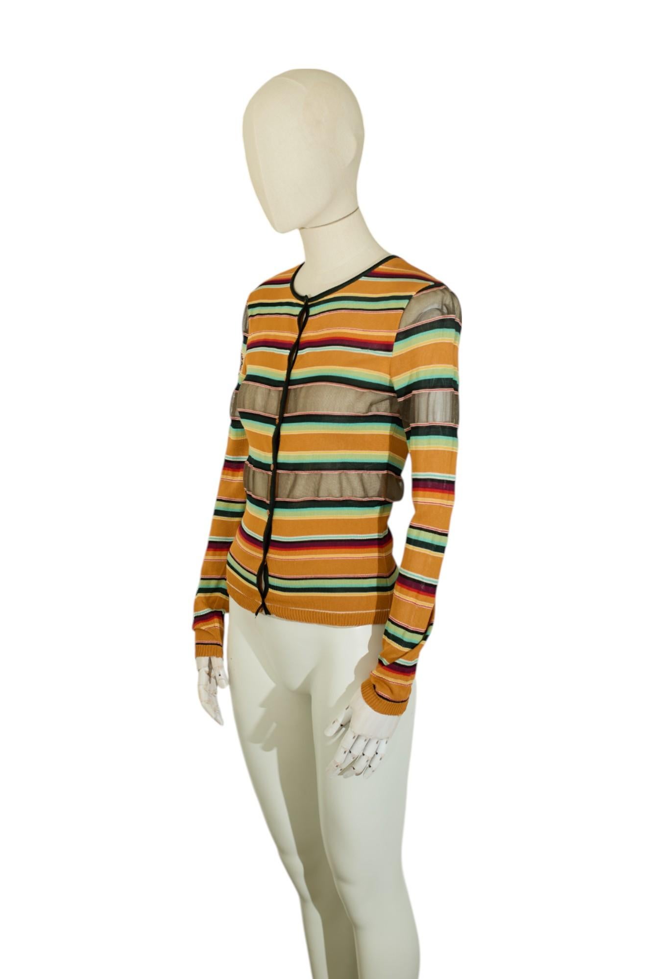 Dior by John Galliano S/S 2002 Beaded Cardigan Tanktop Set For Sale 6