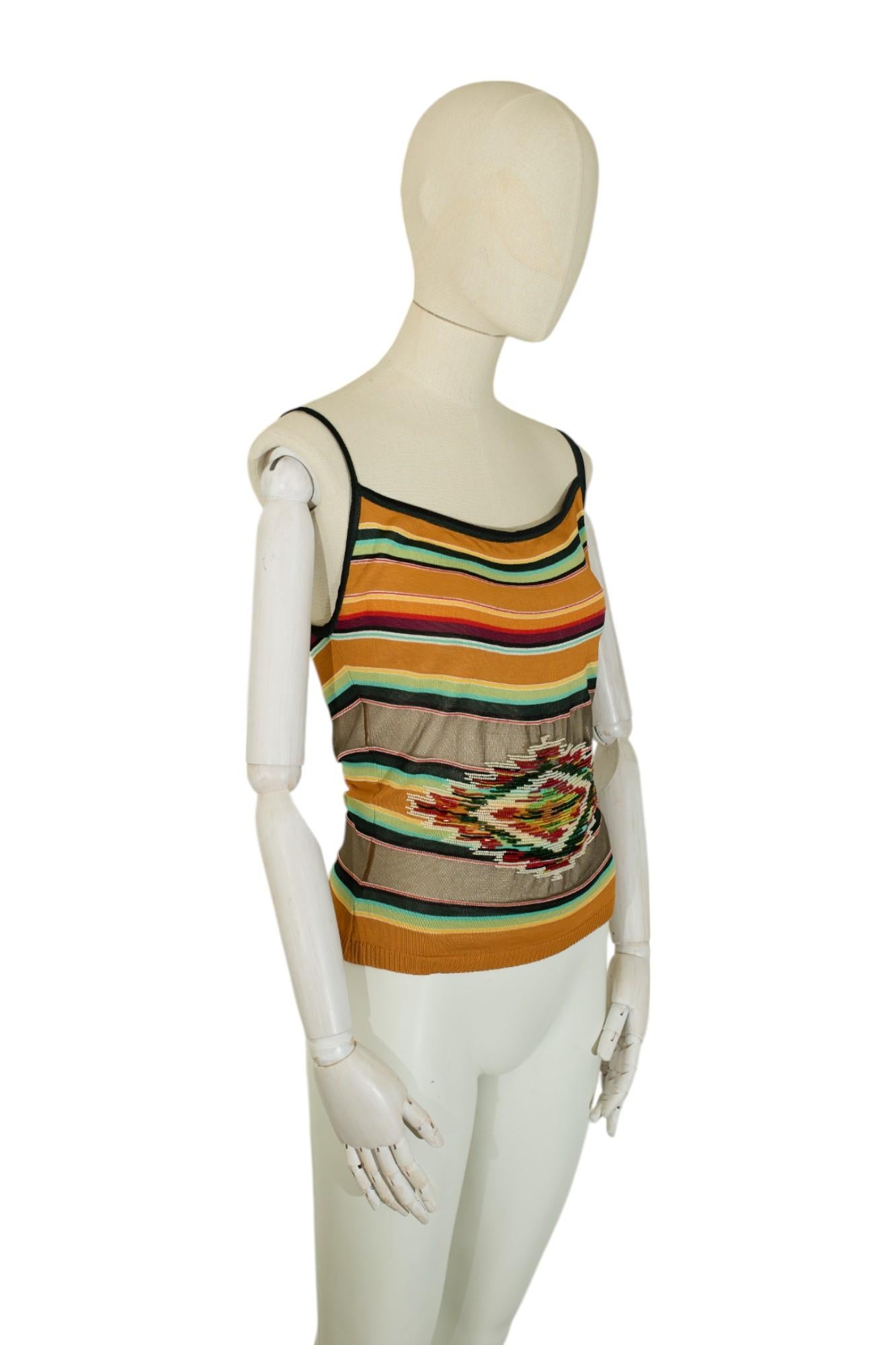Women's Dior by John Galliano S/S 2002 Beaded Cardigan Tanktop Set For Sale